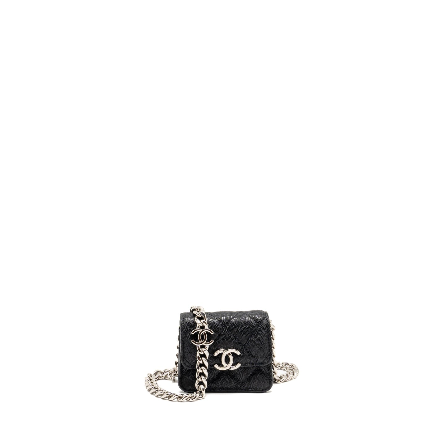 Chanel 22s Mini Clutch With Chain Caviar Black