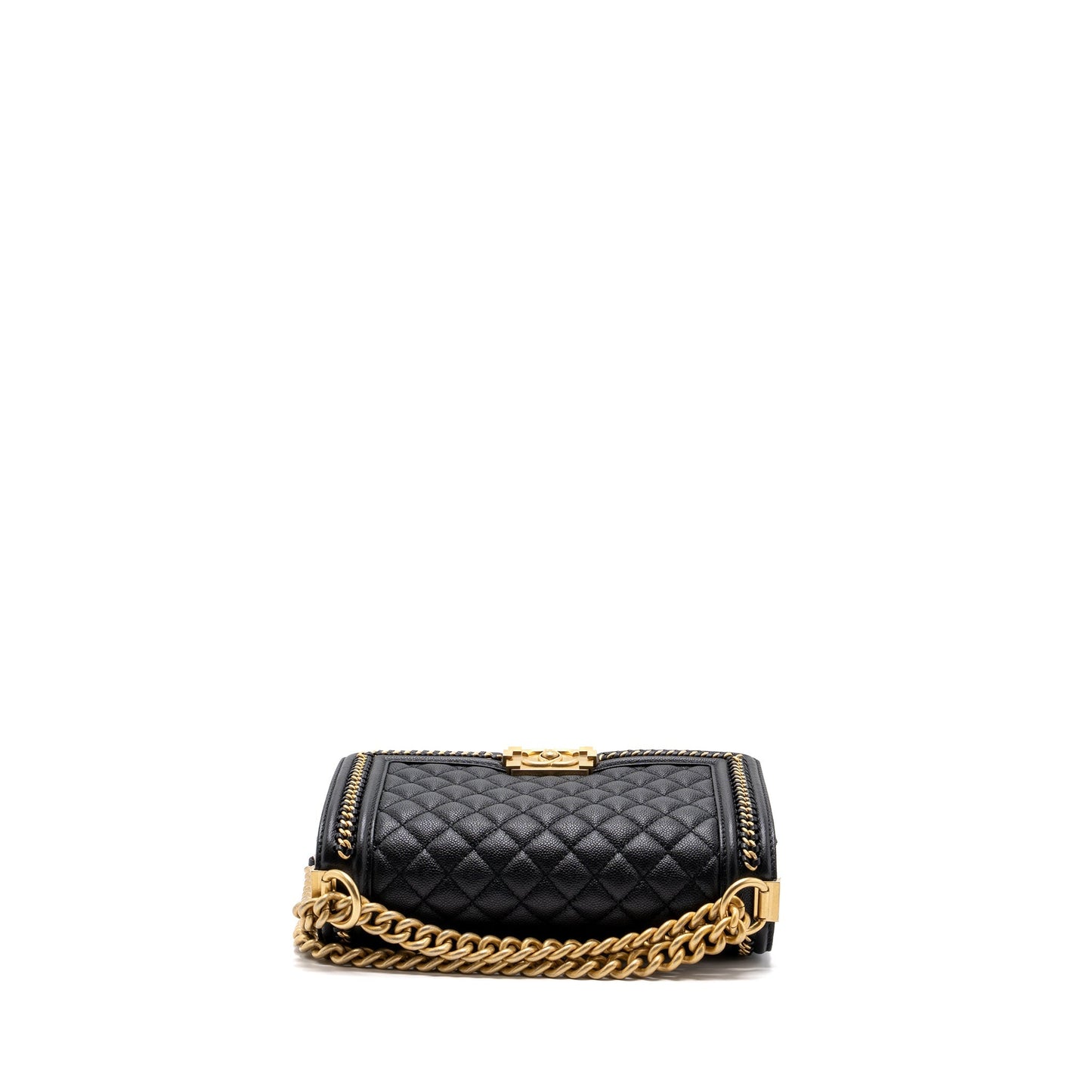 Chanel Medium Boy Bag Limited Edition Caviar Black  (microchip)