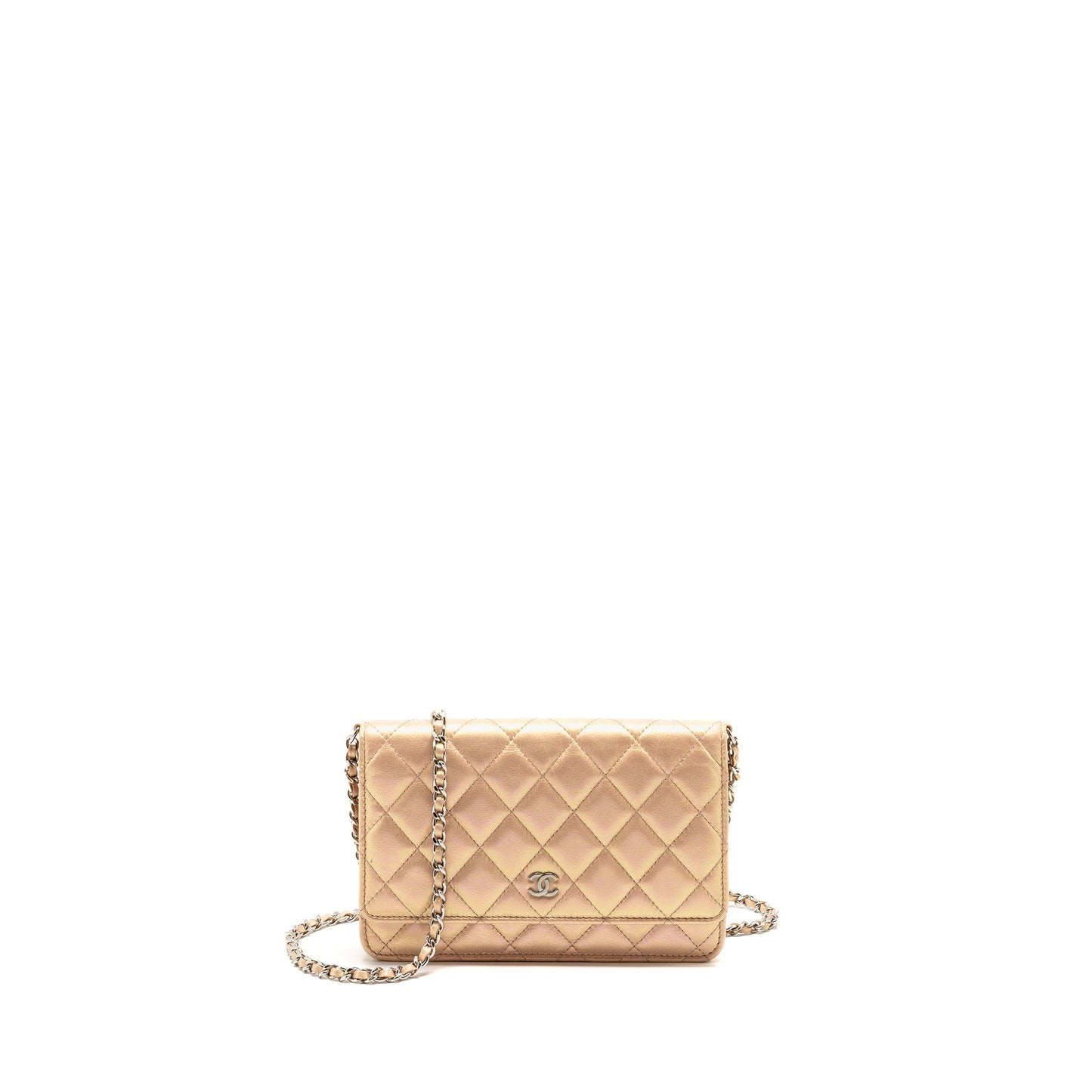 Chanel Classic Wallet on Chain Lambskin Iridescent Pink  (Microchip)