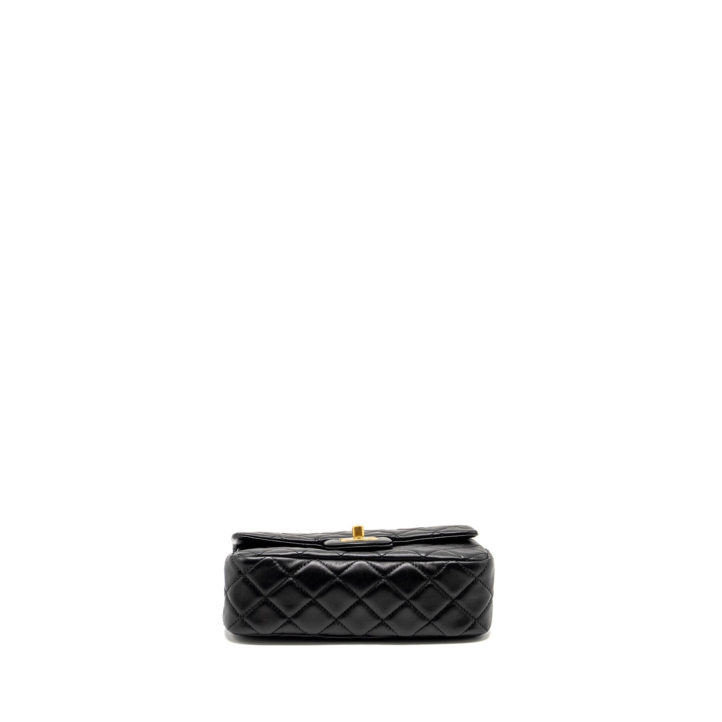 Chanel Pearl Crush mini Rectangular flap bag lambskin black  (microchip)