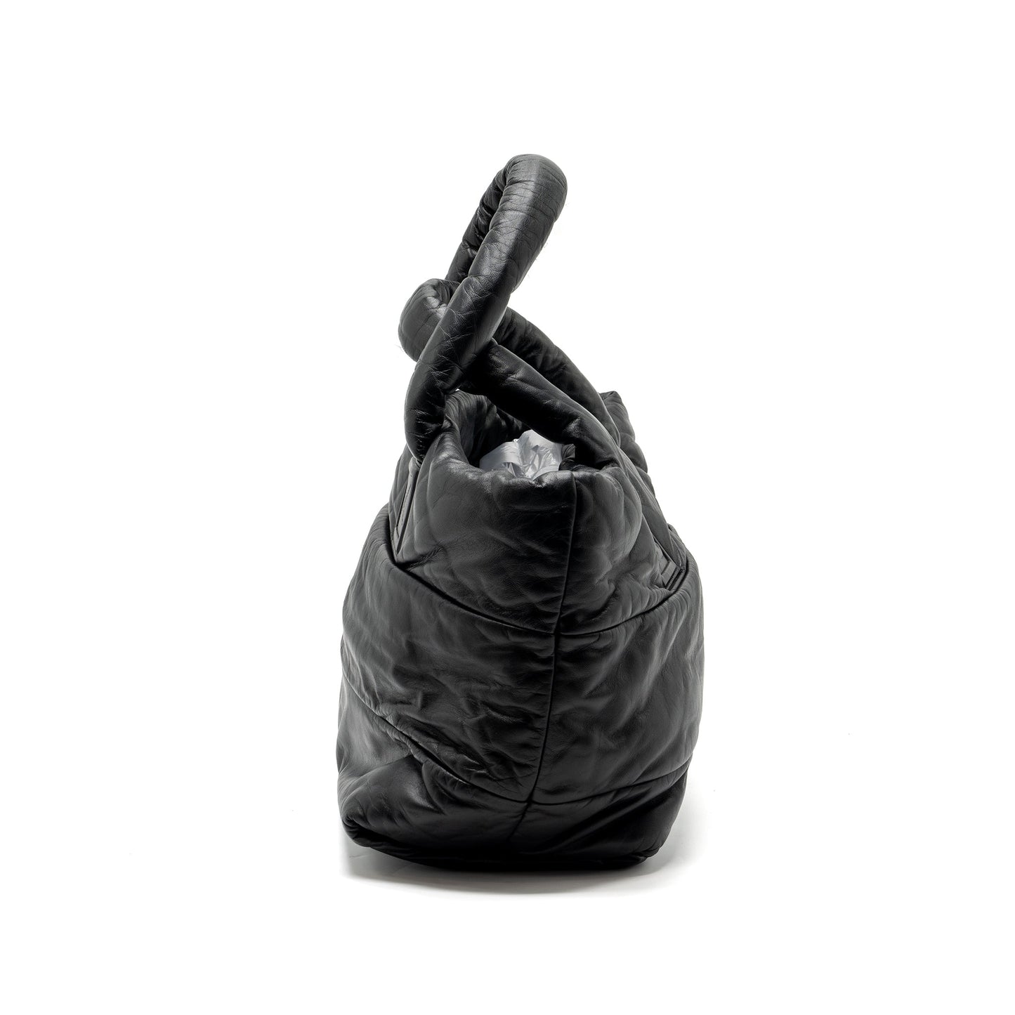 Chanel Puffy Down Down Tote Bag lambskin Black