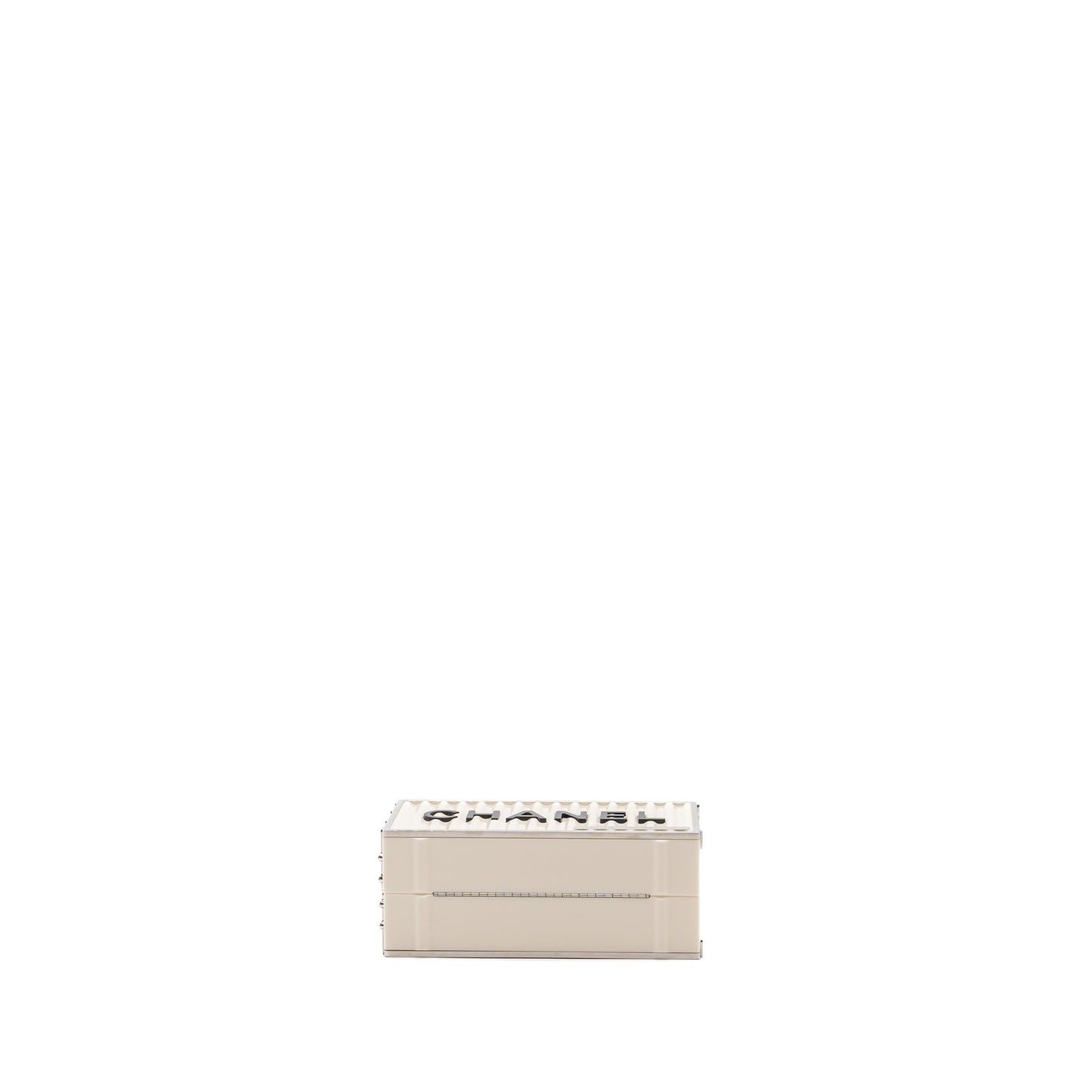 Chanel Paris-Hamburg runway container clutch bag white / black / red