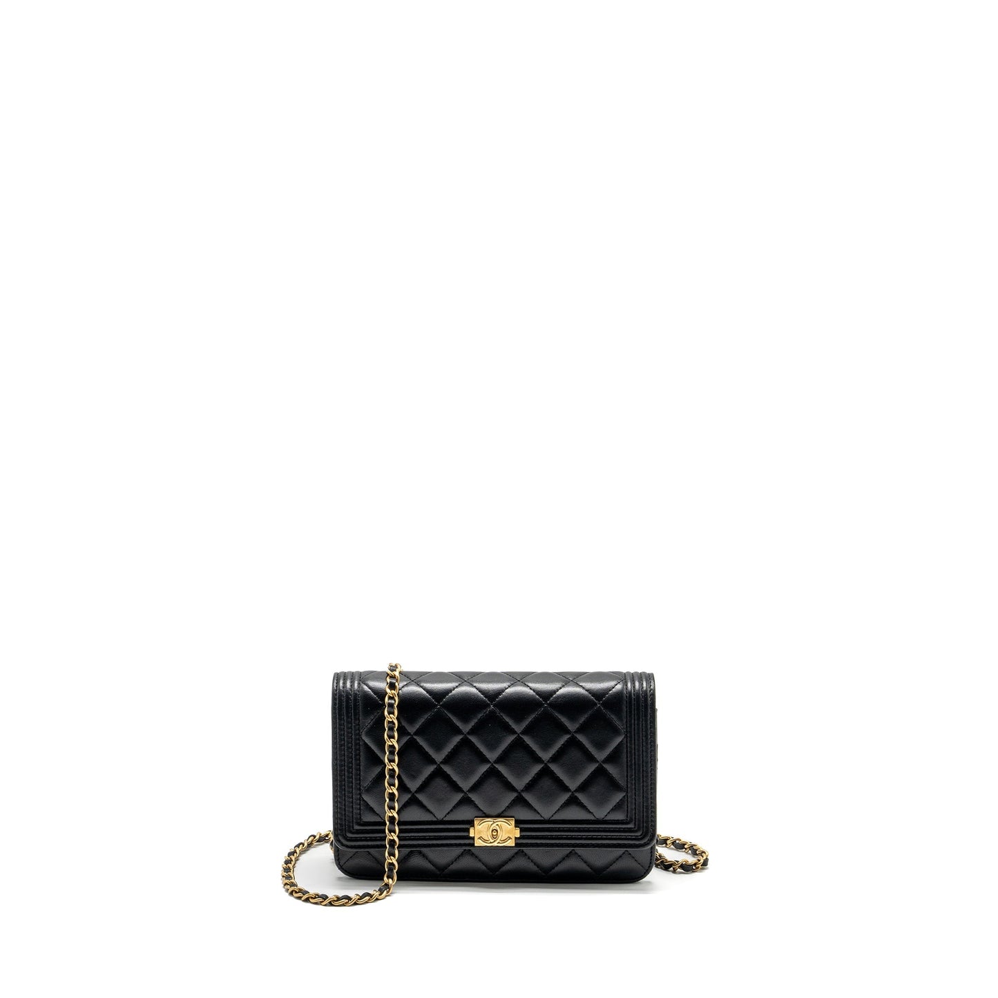Chanel Boy Wallet on Chain lambskin black