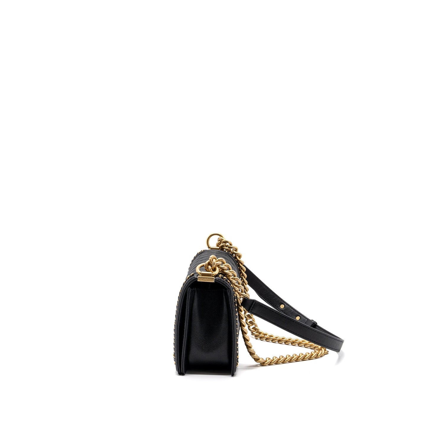 Chanel Medium Boy Bag Limited Edition Caviar Black  (microchip)