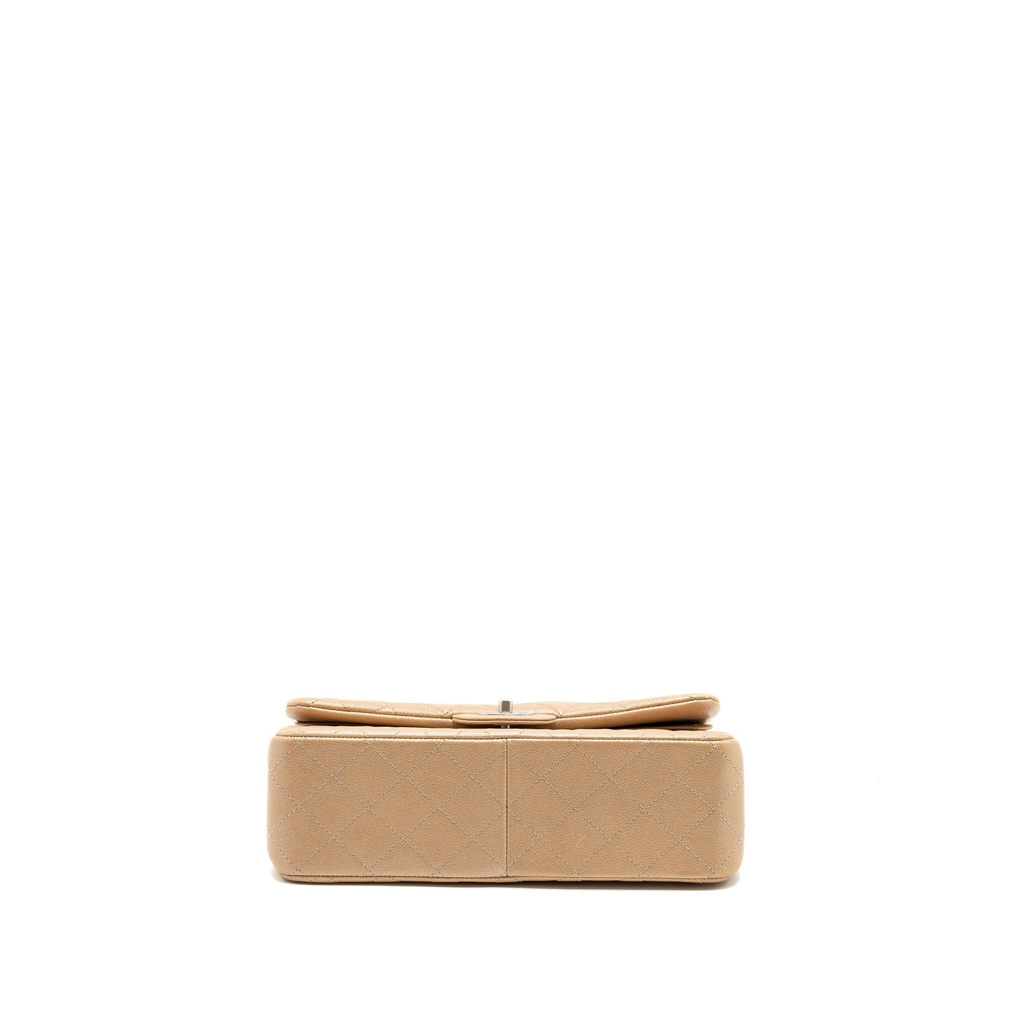 Chanel classic jumbo double flap bag caviar iridescent beige brushed