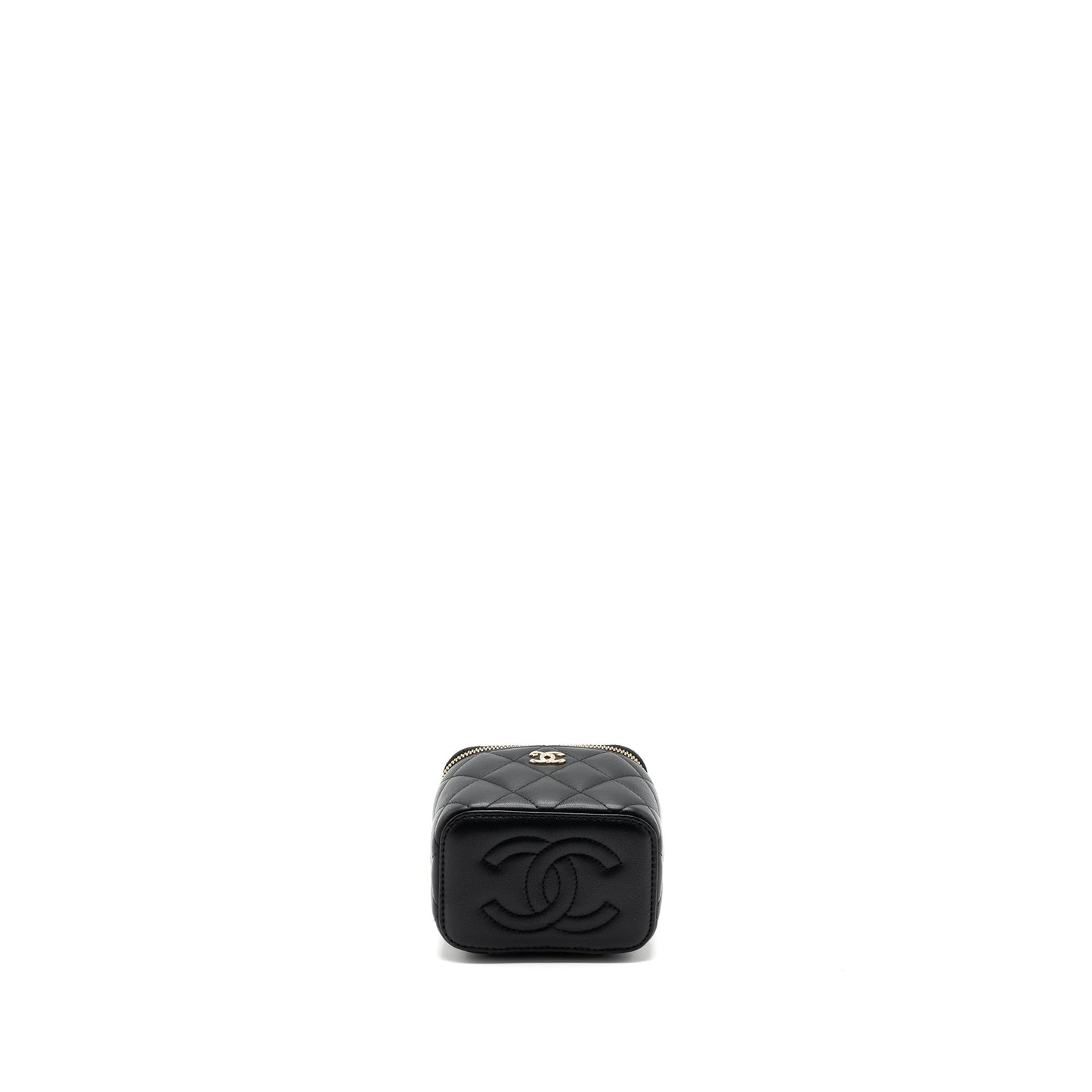 Chanel Pearl Crush Mini Vanity Case Lambskin Black L(microchip)