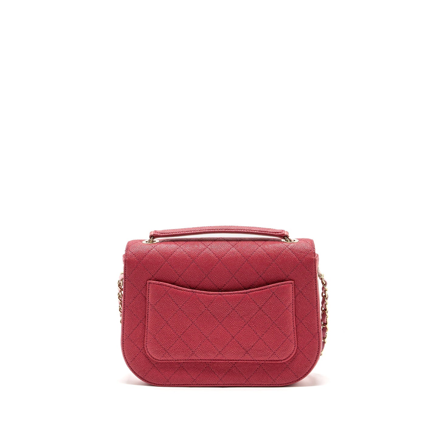 Chanel Giant CC logo Messenger Bag Grained Calfskin Pink L