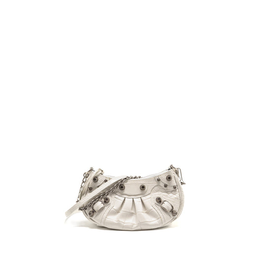 Balenciaga Mini Le Cagole Mini Purse Calfskin White
