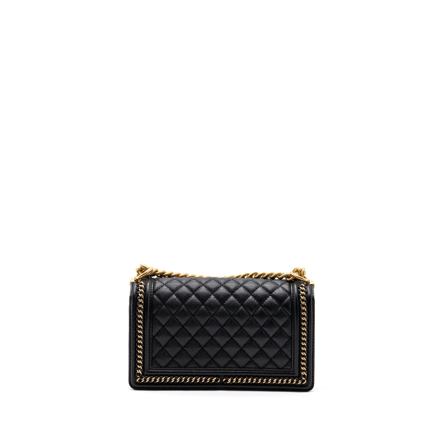 Chanel Medium Boy Bag Limited Edition Caviar Black  (microchip)