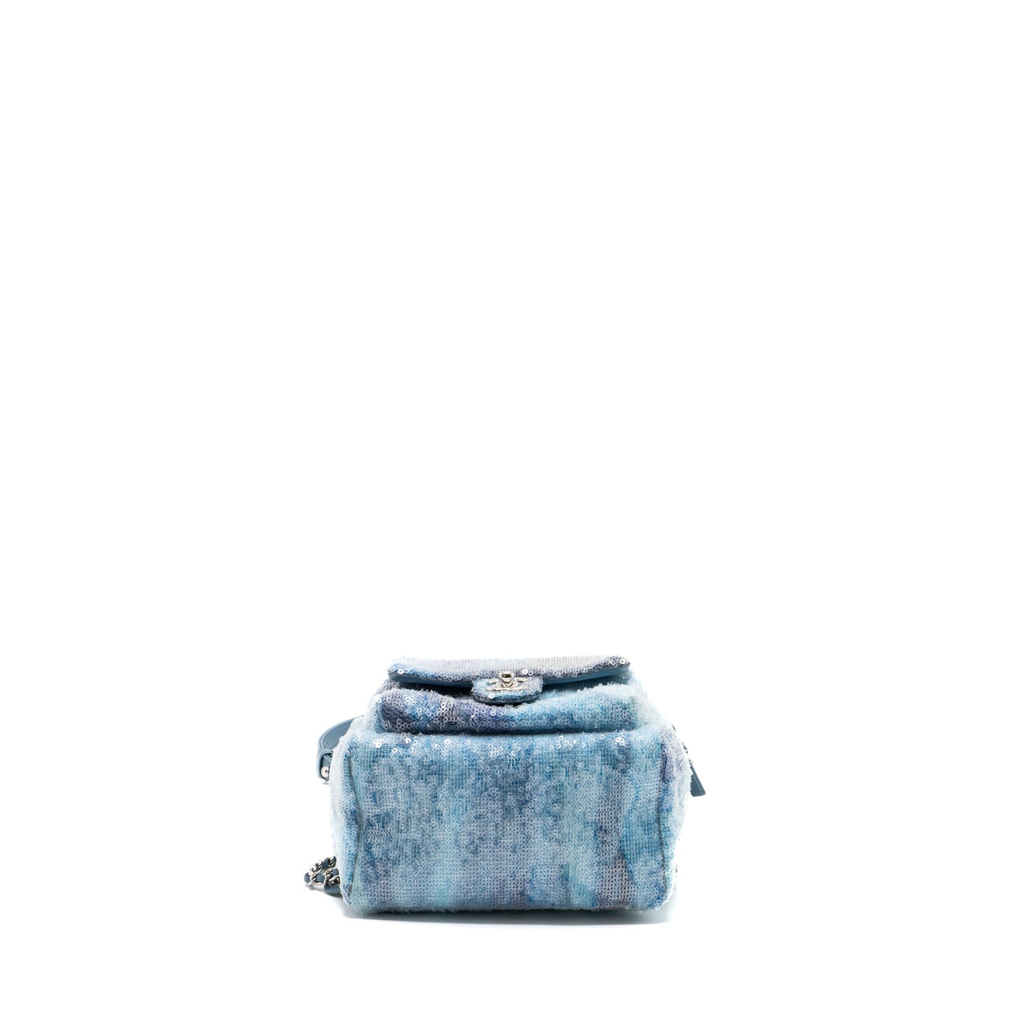 Chanel Mini Backpack Sequins Multicolour Blue