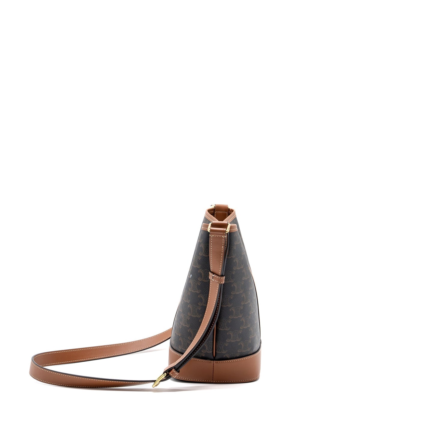 Celine Small Bucket Purse Triomphe Canvas/ Leather