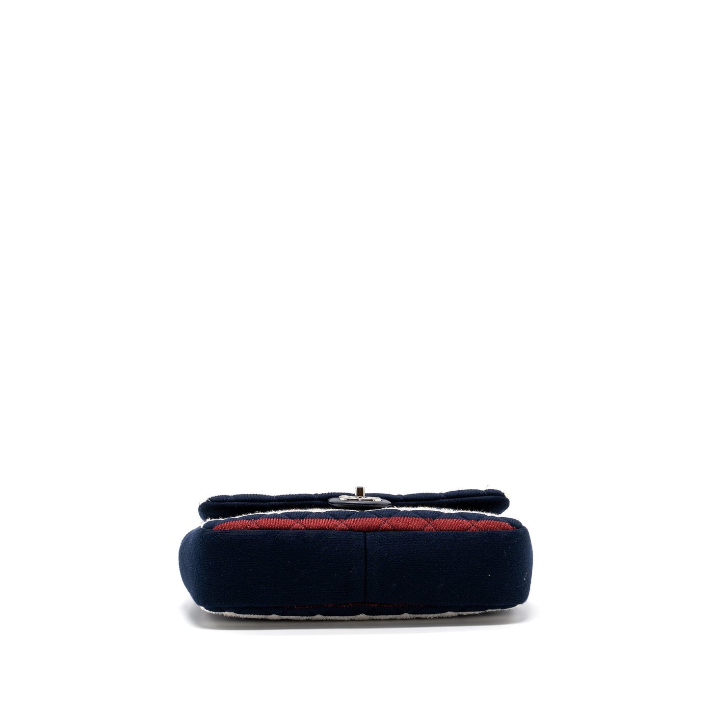 Chanel quilted flap bag fabric multicolour blue / red / white