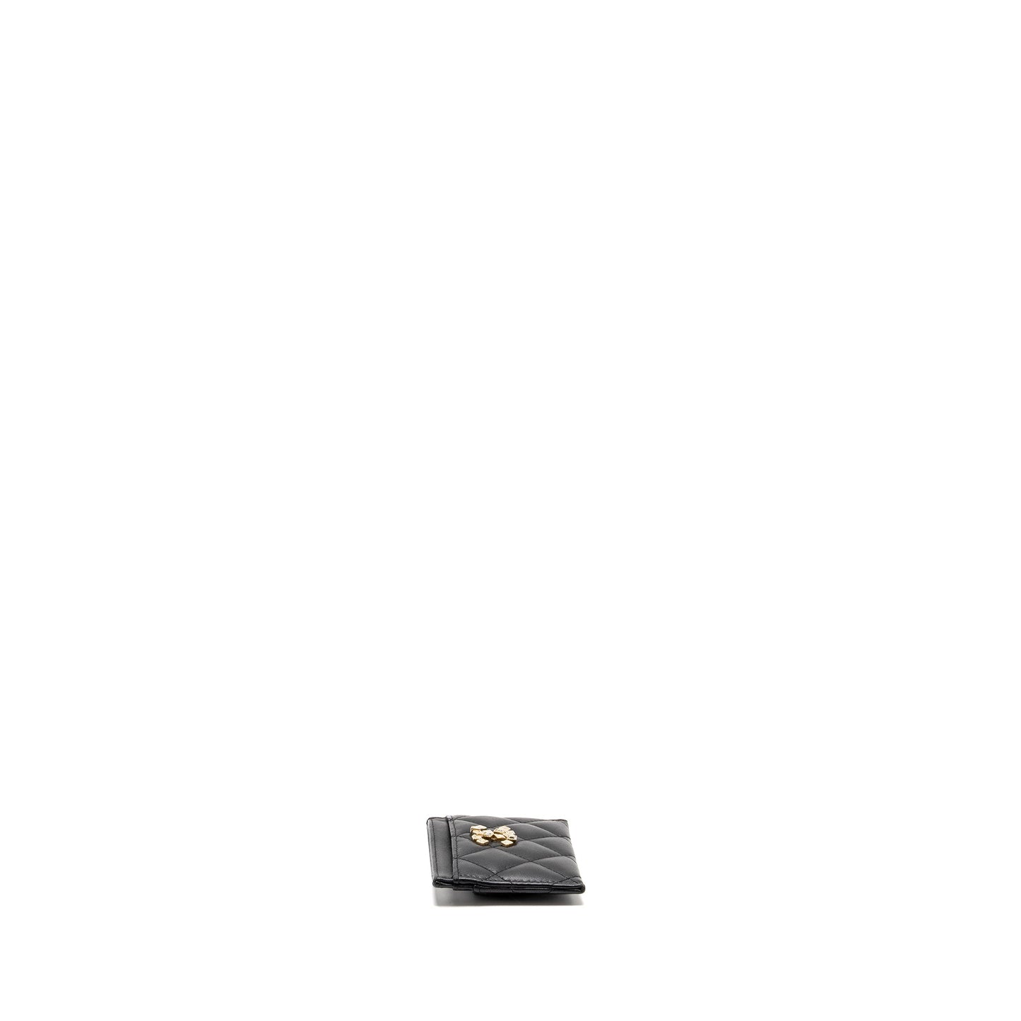 Chanel Detail CC Logo Card Holder Lambskin Black L (microchip)