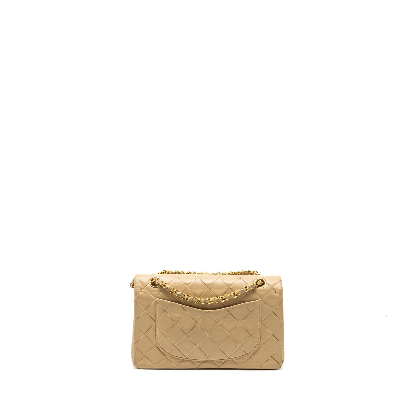 Chanel  Small classic flap bag lambskin beige