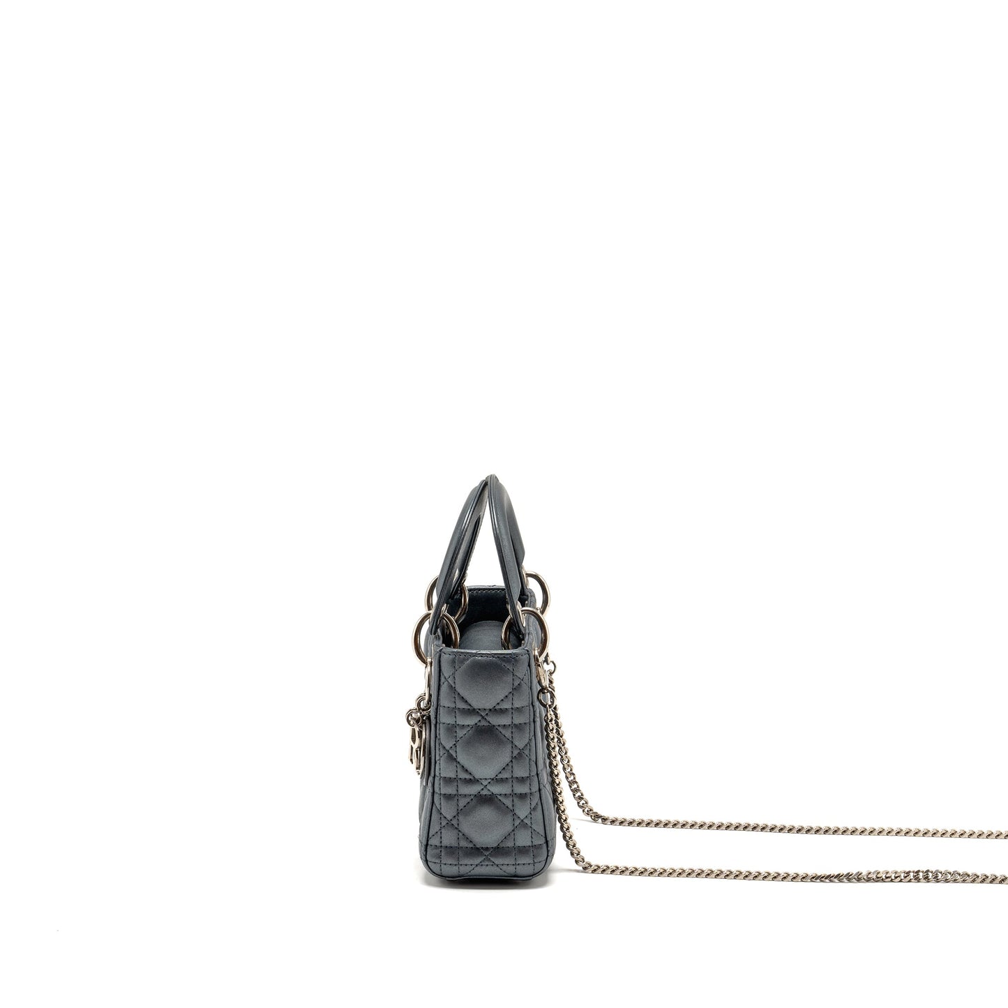 Dior Mini Lady Dior Lambskin Iridescent Grey