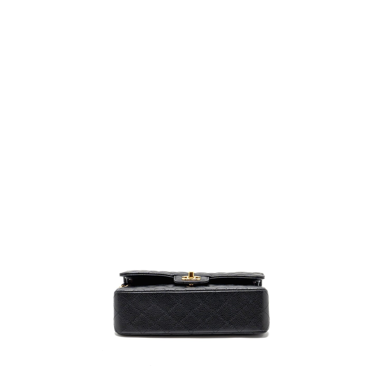 Chanel Small Classic Double Flap Bag Caviar Black  (Microchip)