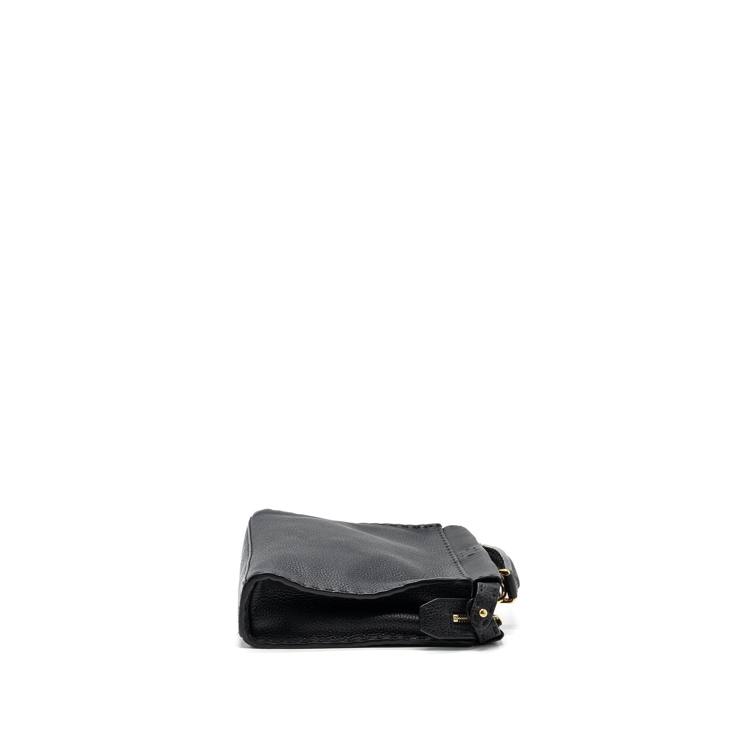 Fendi Peekaboo Fit Mini Selleria Purse with topstiching Leather Black