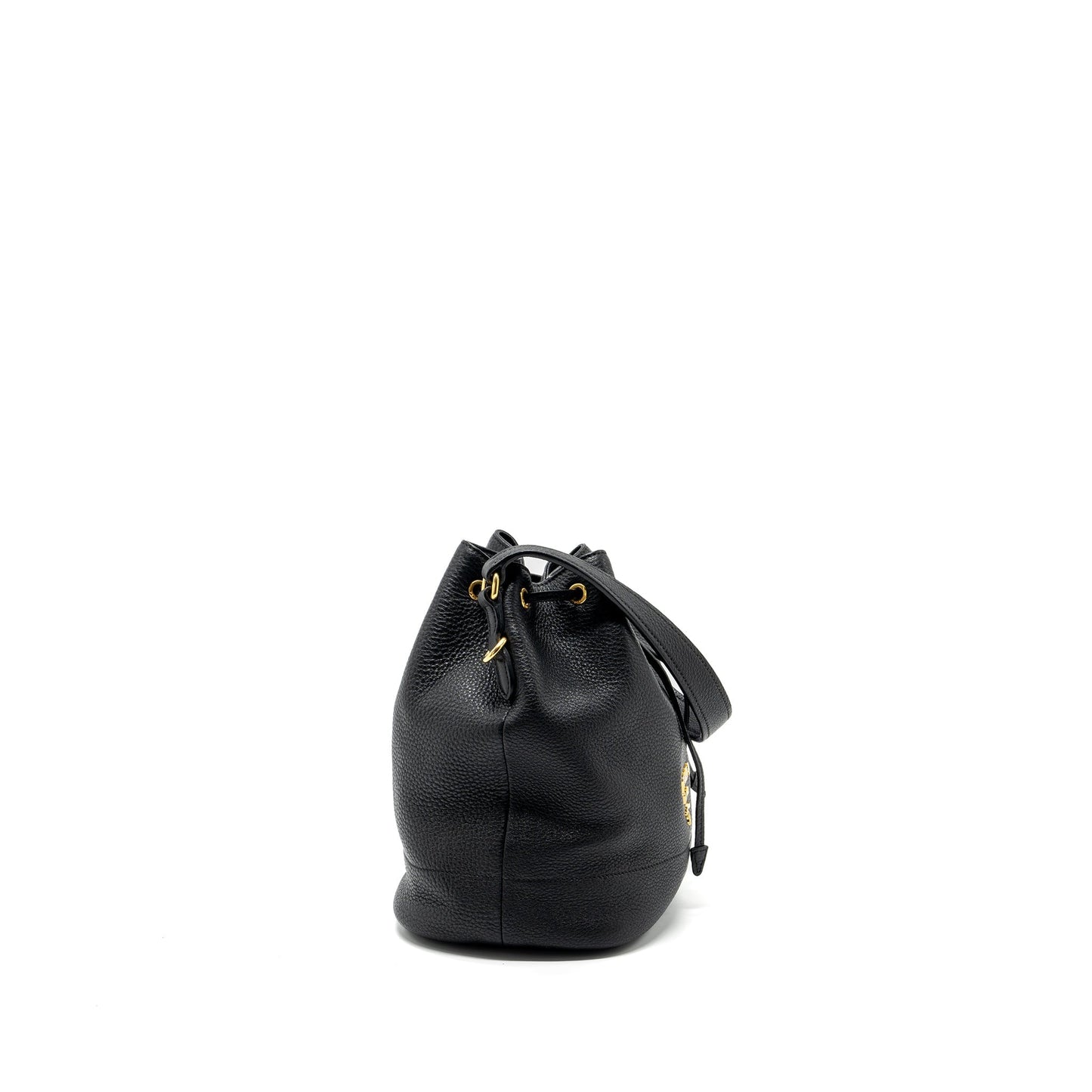 Prada Secchiello bucket Purse grained calfskin black