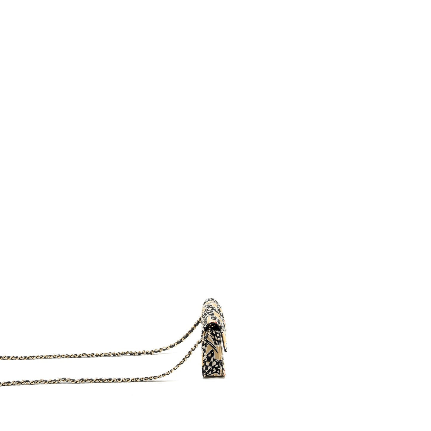 Chanel Mini Clutch With Chain Fabric Multicolour L (Microchip)