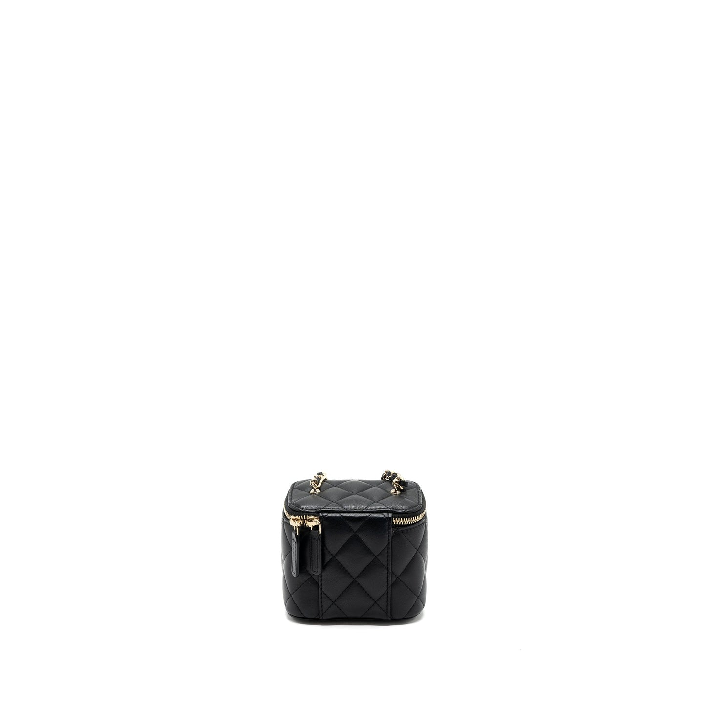 Chanel Pearl Crush Mini Vanity Case Lambskin Black L(microchip)