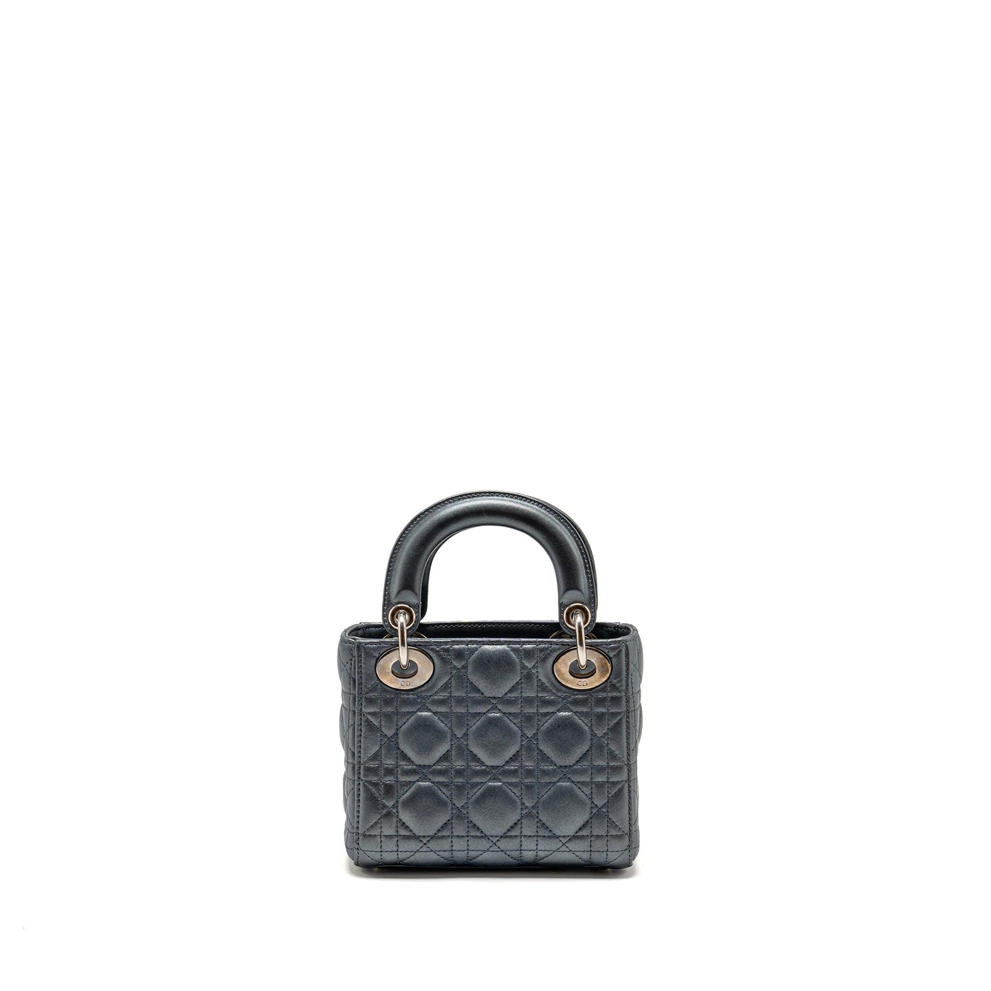 Dior Mini Lady Dior Lambskin Iridescent Grey