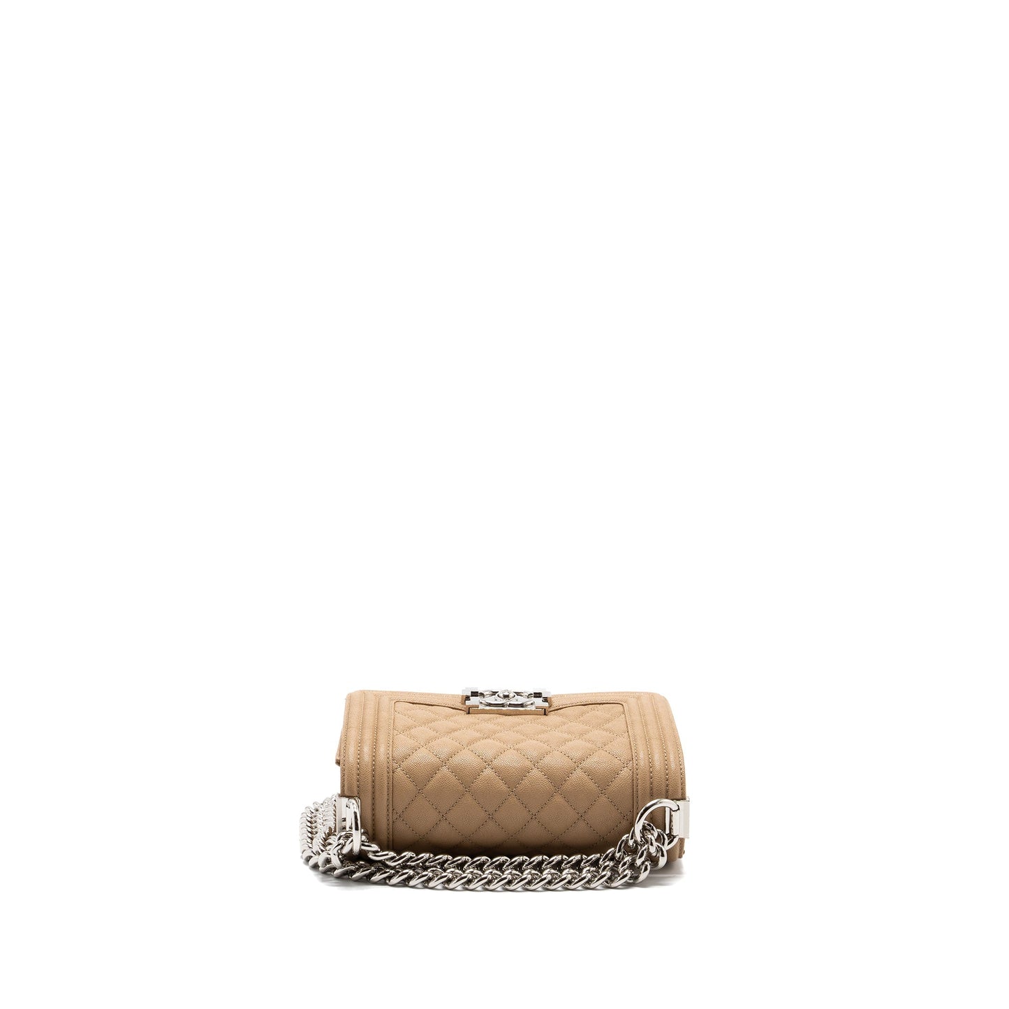 Chanel Small Boy Bag Caviar Light Beige