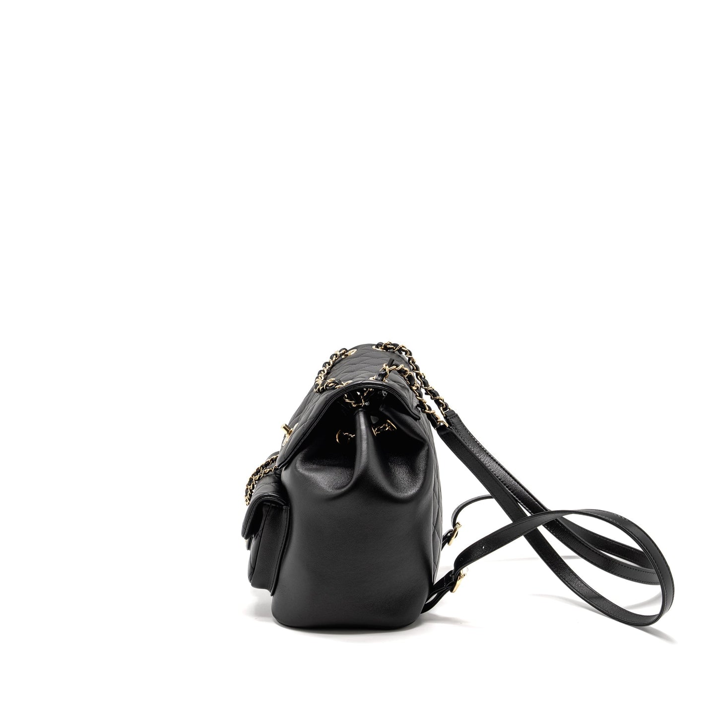 Chanel 23c Large Duma Backpack Calfskin Black L (microchip)