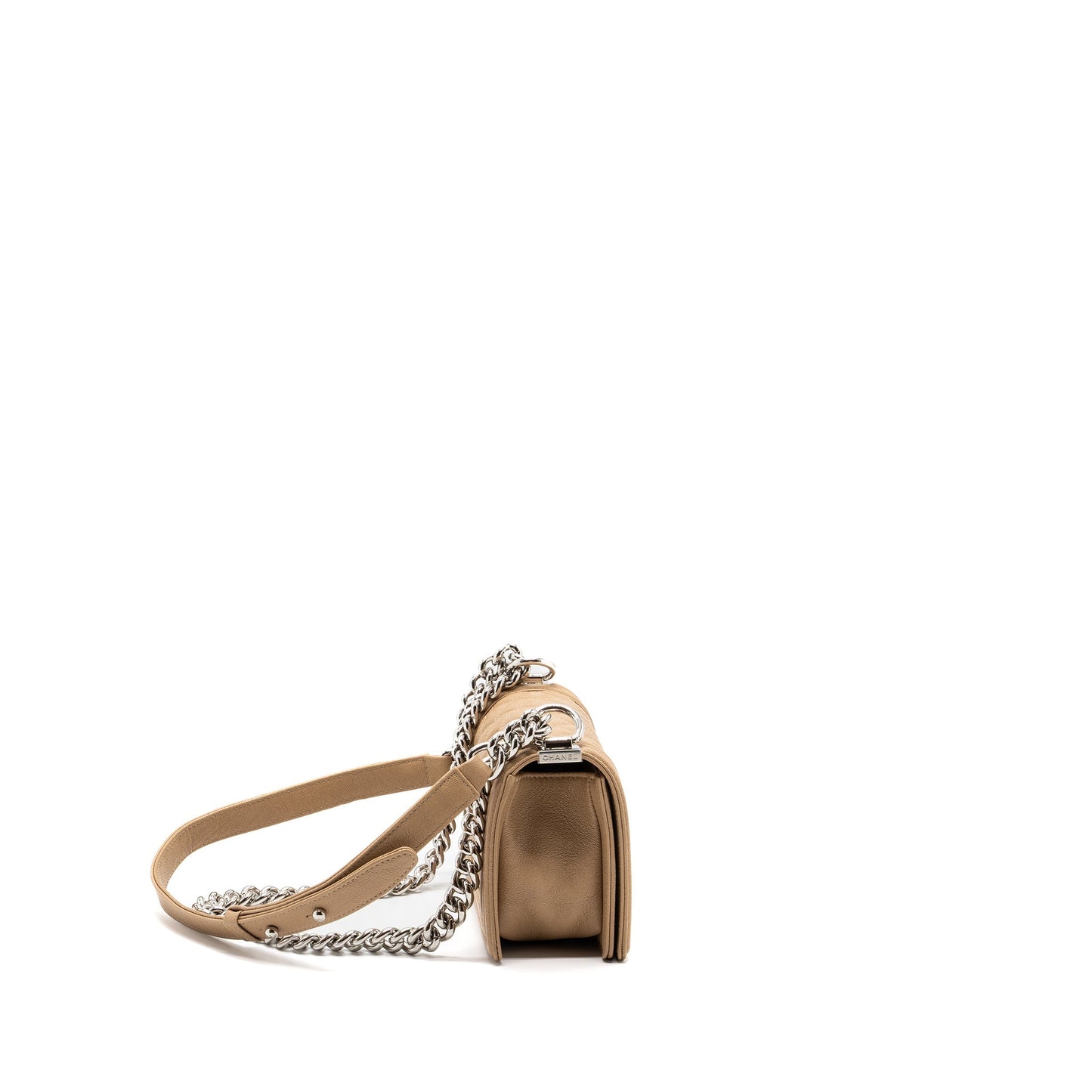 Chanel Small Boy Bag Caviar Light Beige