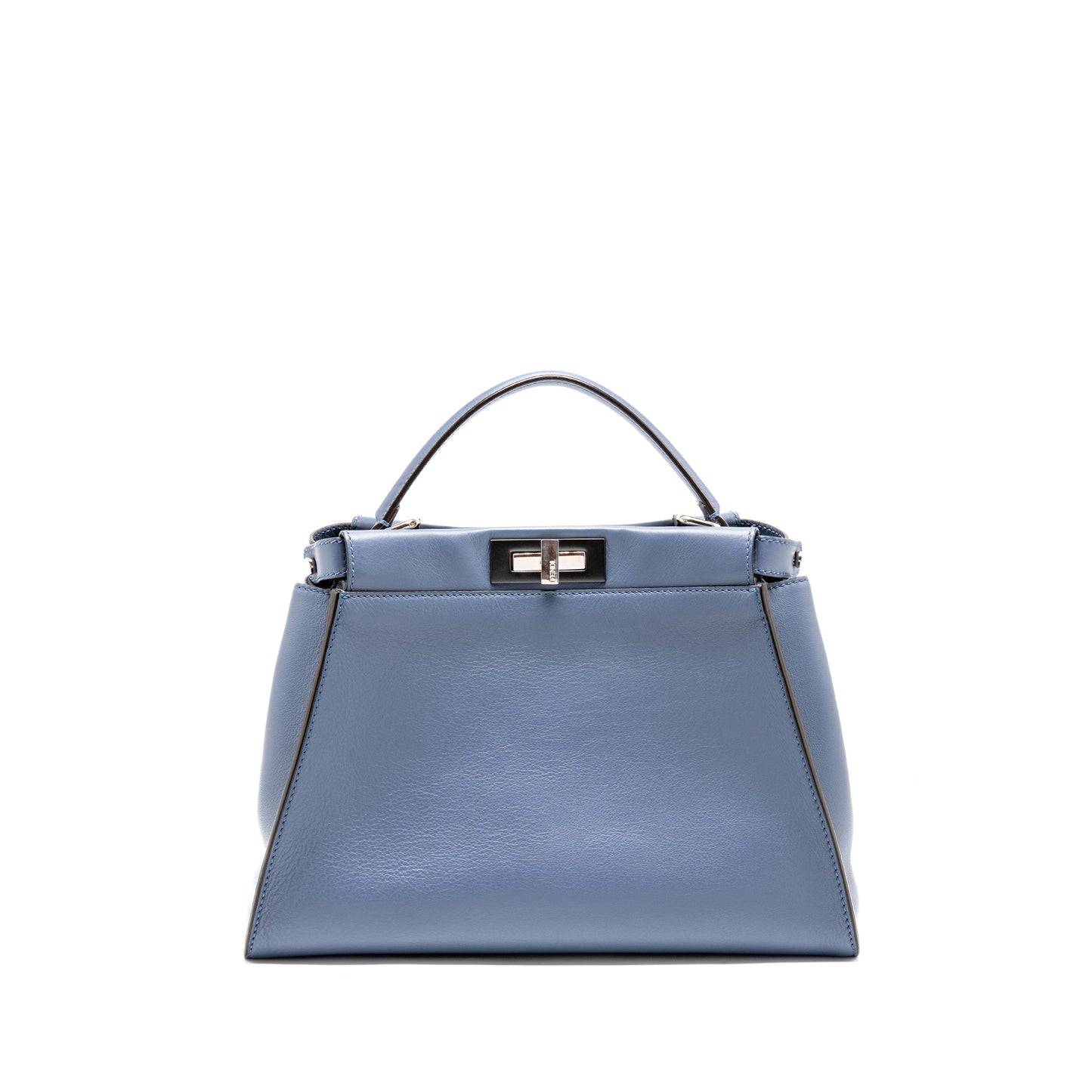 Fendi Medium Peekaboo Calfskin Blue Multicolour Hardware
