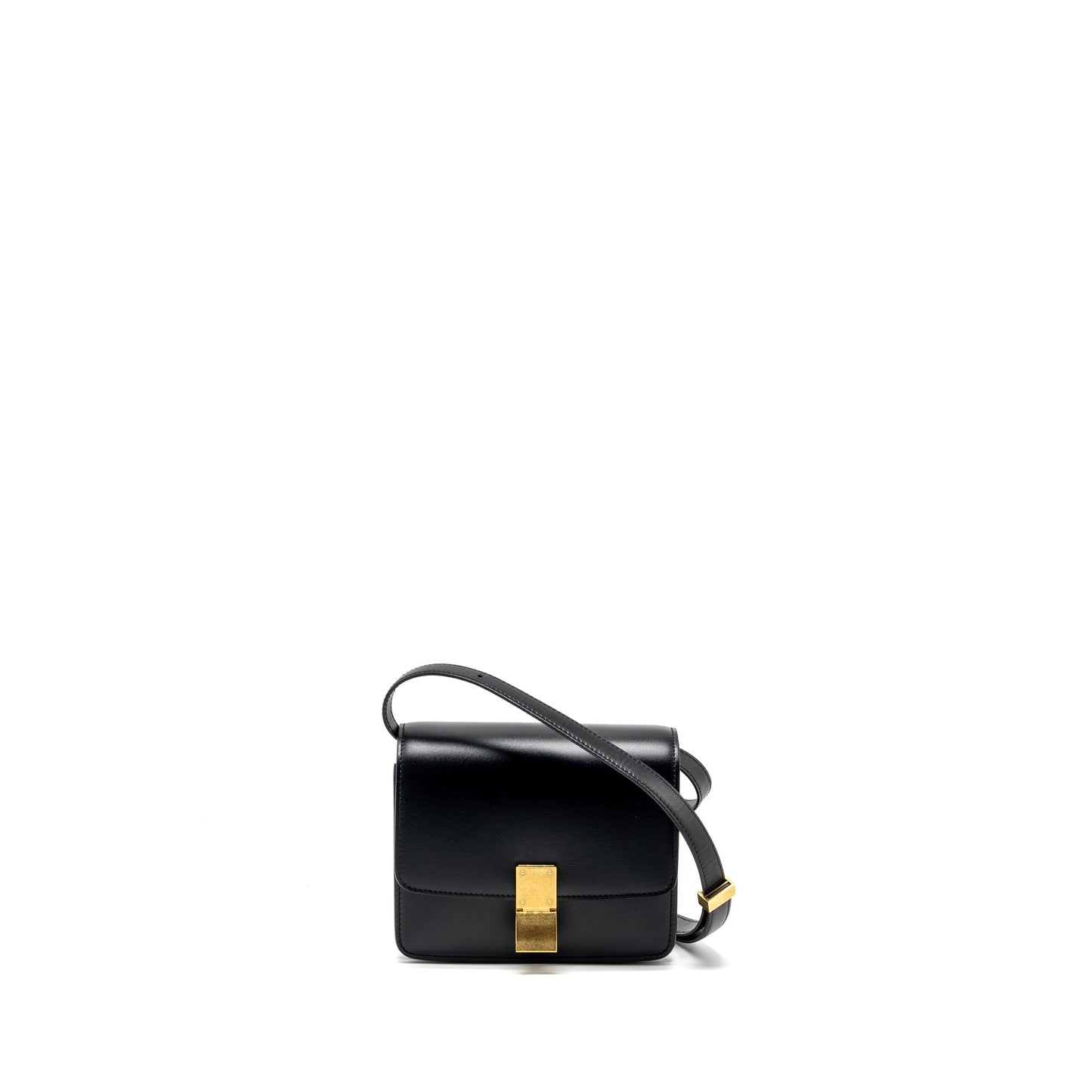 Celine Mini Classic Box Purse Calfskin Black