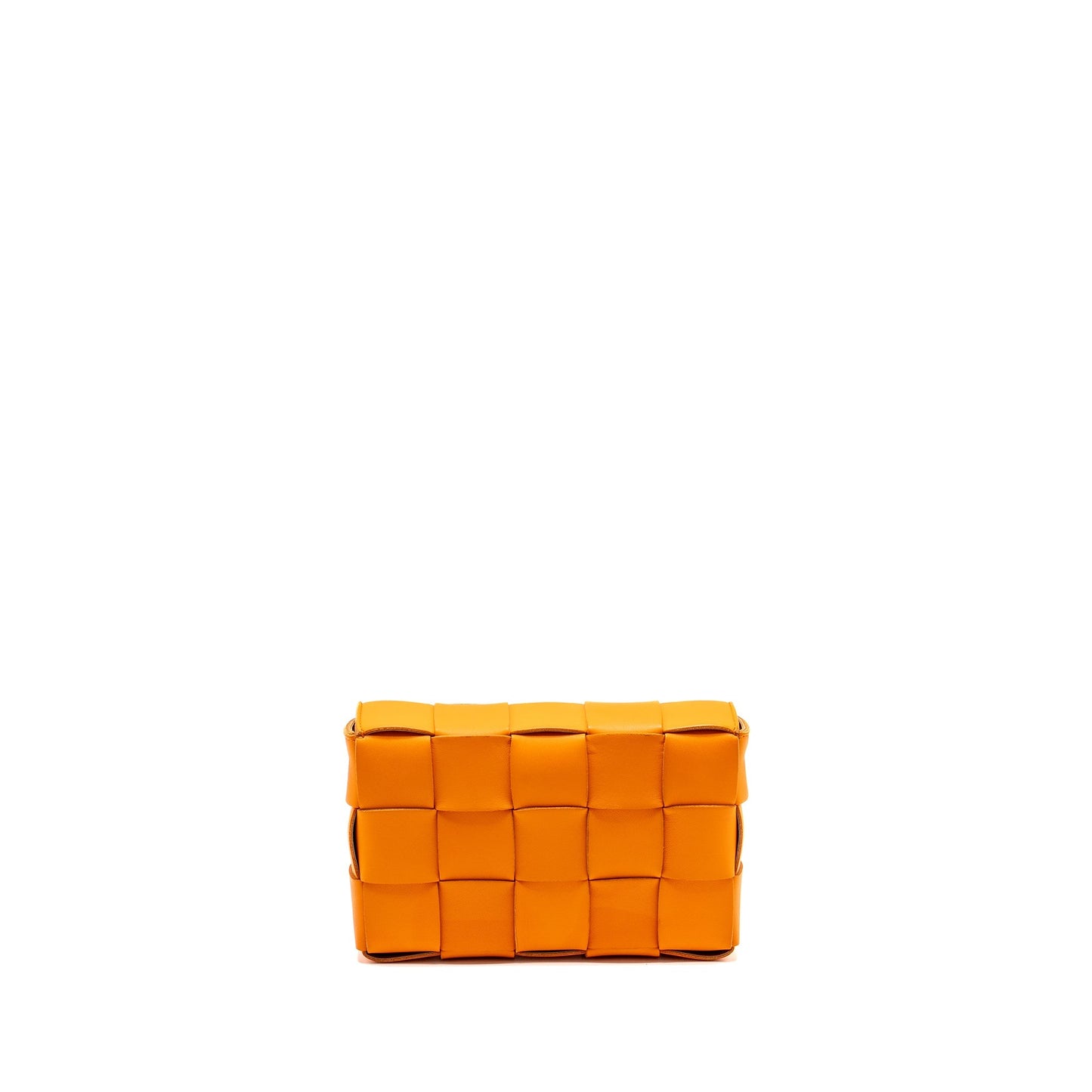 Bottega Veneta Small Cassette Purse Lambskin Orange