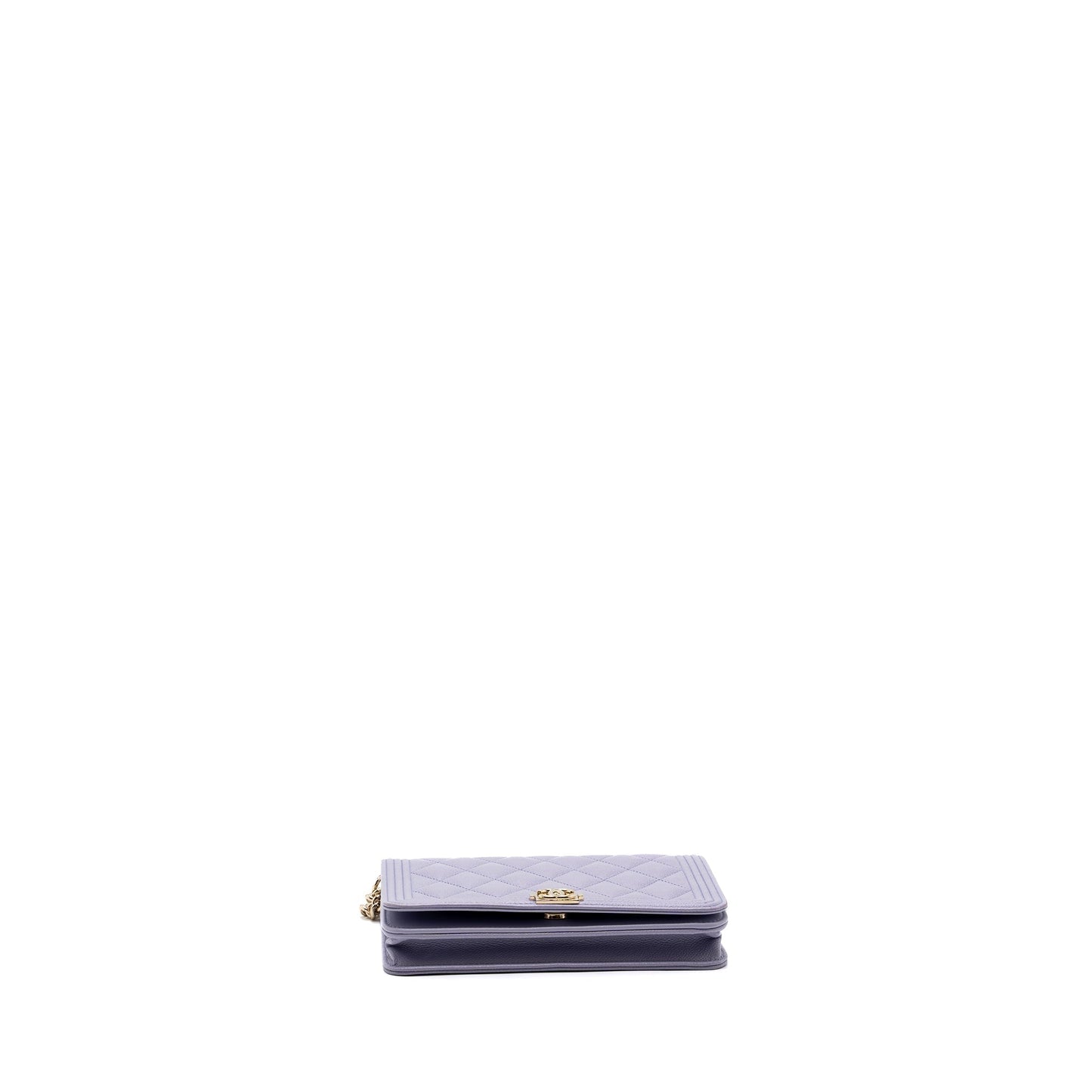 Chanel boy wallet on chain caviar lialic / light purple L (microchip)