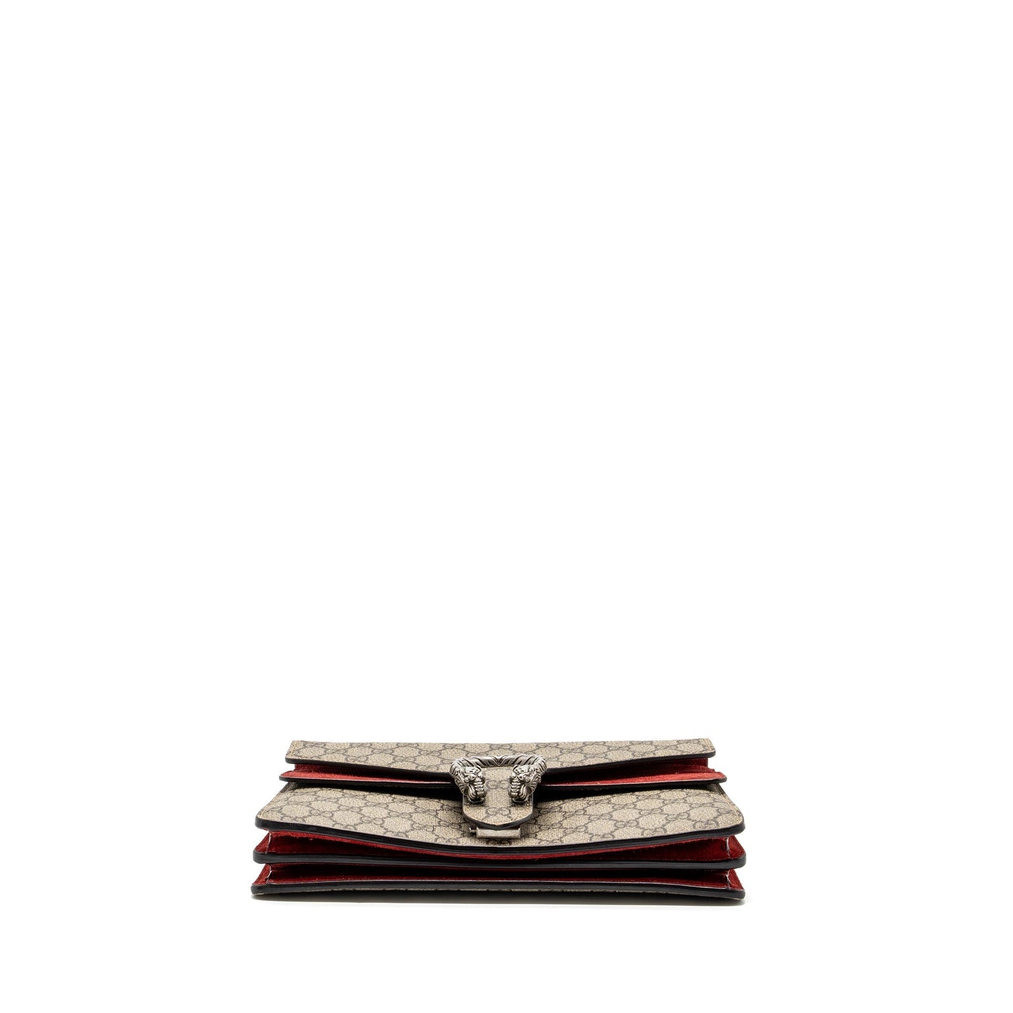 Gucci small Dionysus GG shoulder bag GG supreme canvas/ red SHW