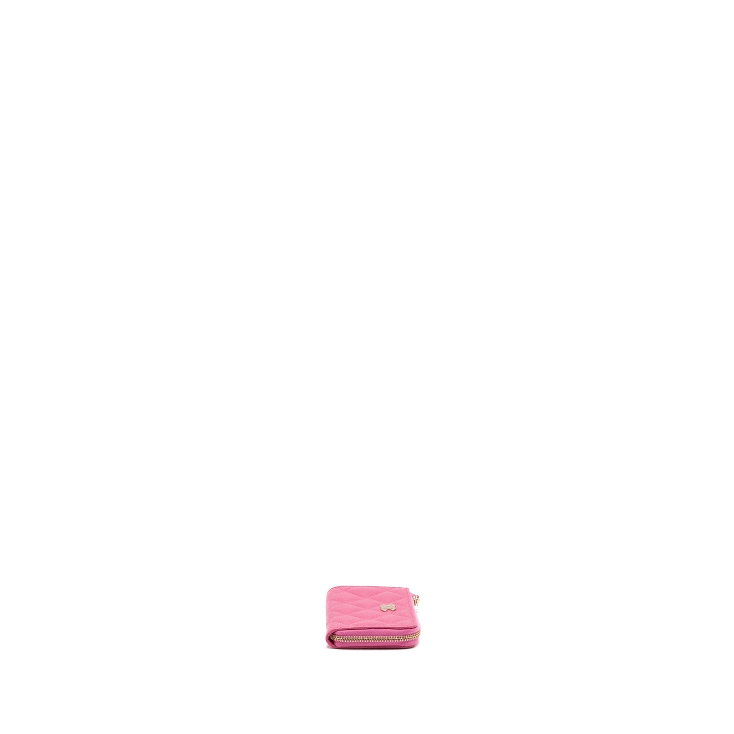 Chanel zippy key ring pouch caviar pink L