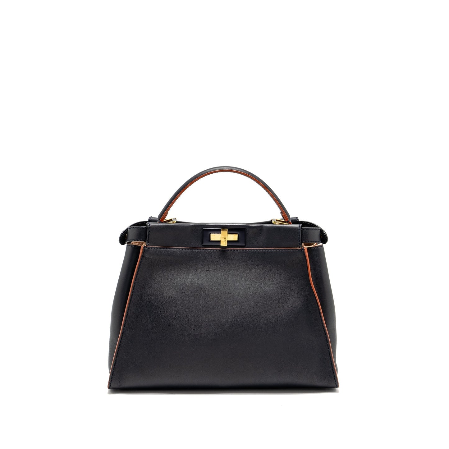 Fendi Medium Peekaboo Calfskin Dark Blue/Red
