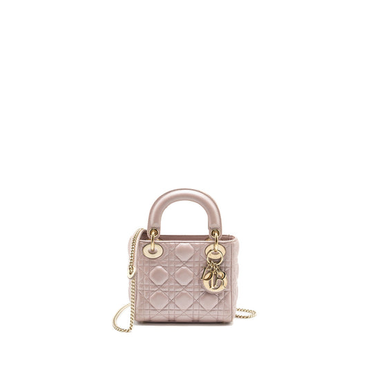 Dior Mini Lady Dior lambskin light pink