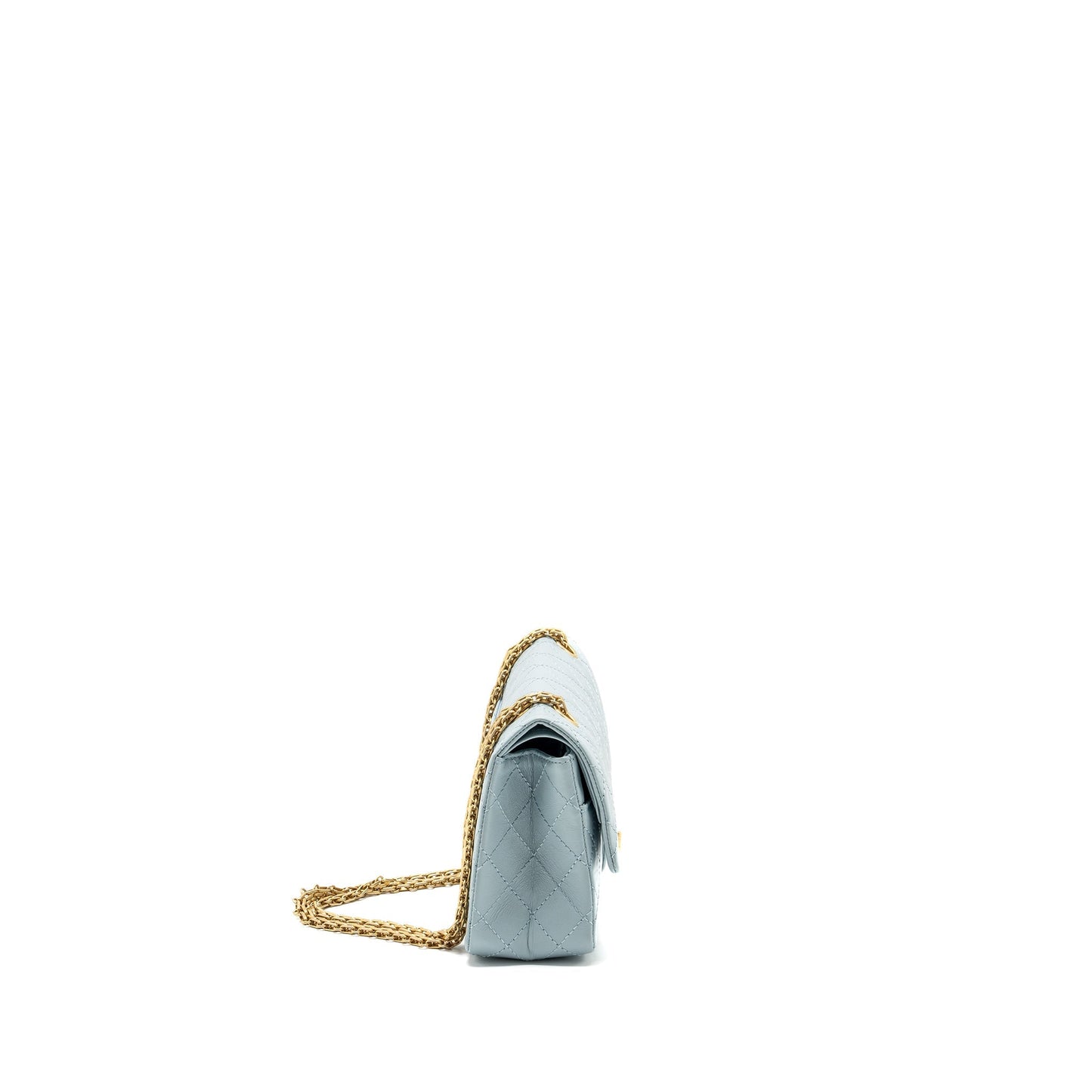 Chanel Small 2.55 226 reissue double flap bag calfskin light blue  (microchip)