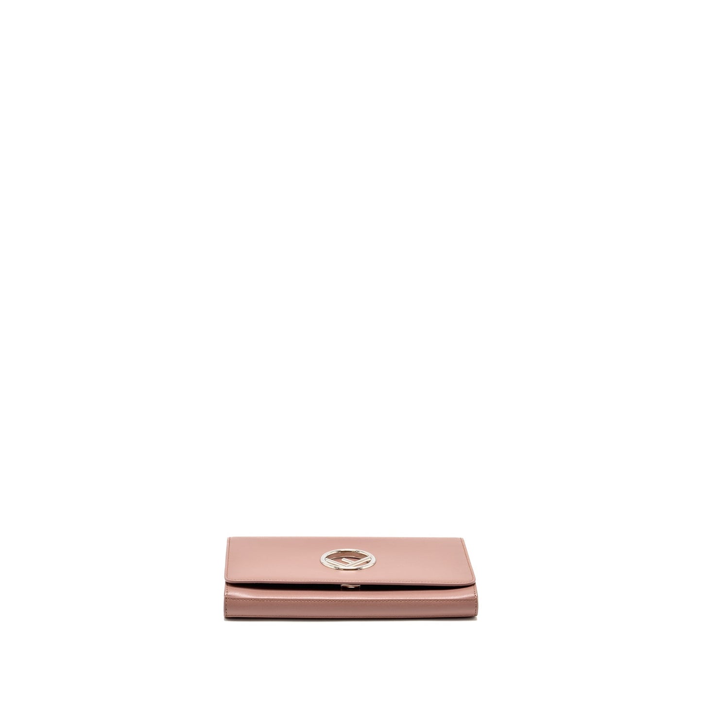 Fendi Logo Crossbody Purse Calfskin Light Pink