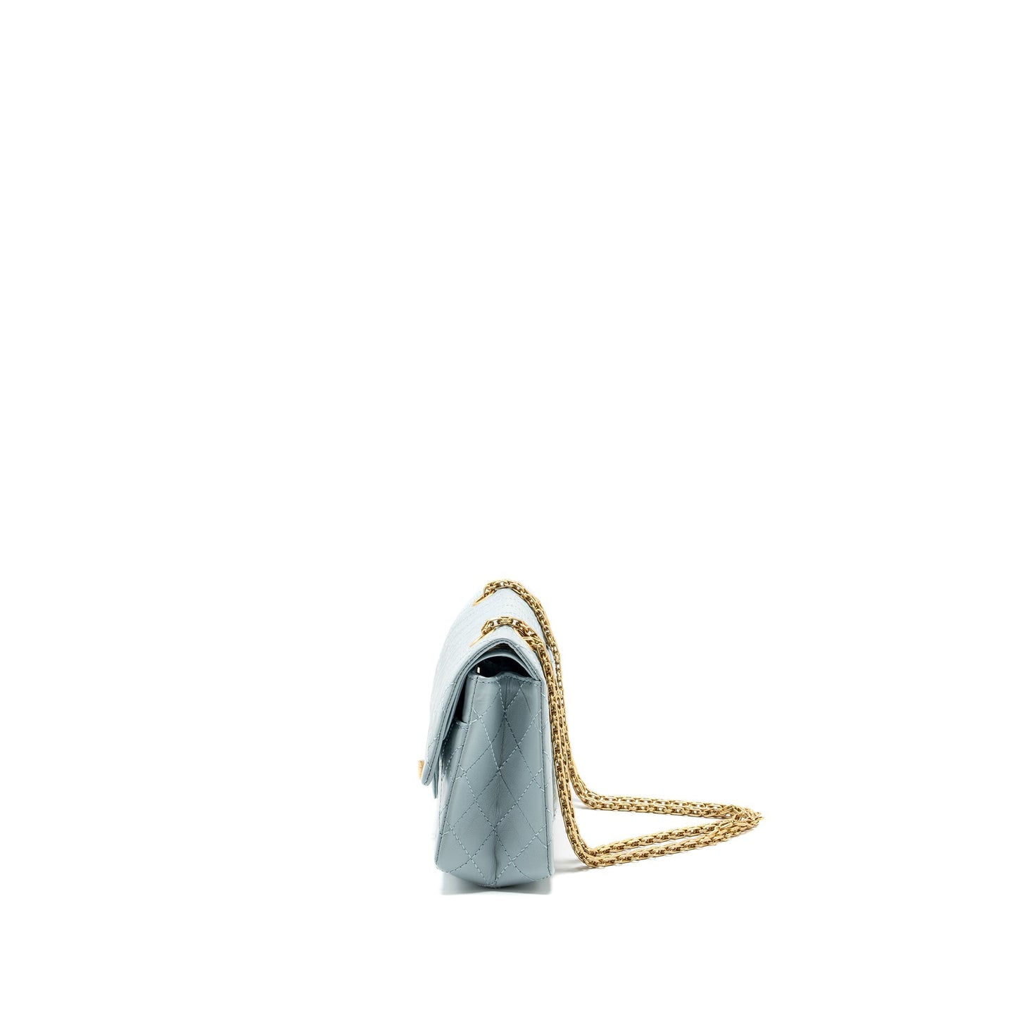 Chanel Small 2.55 226 reissue double flap bag calfskin light blue  (microchip)
