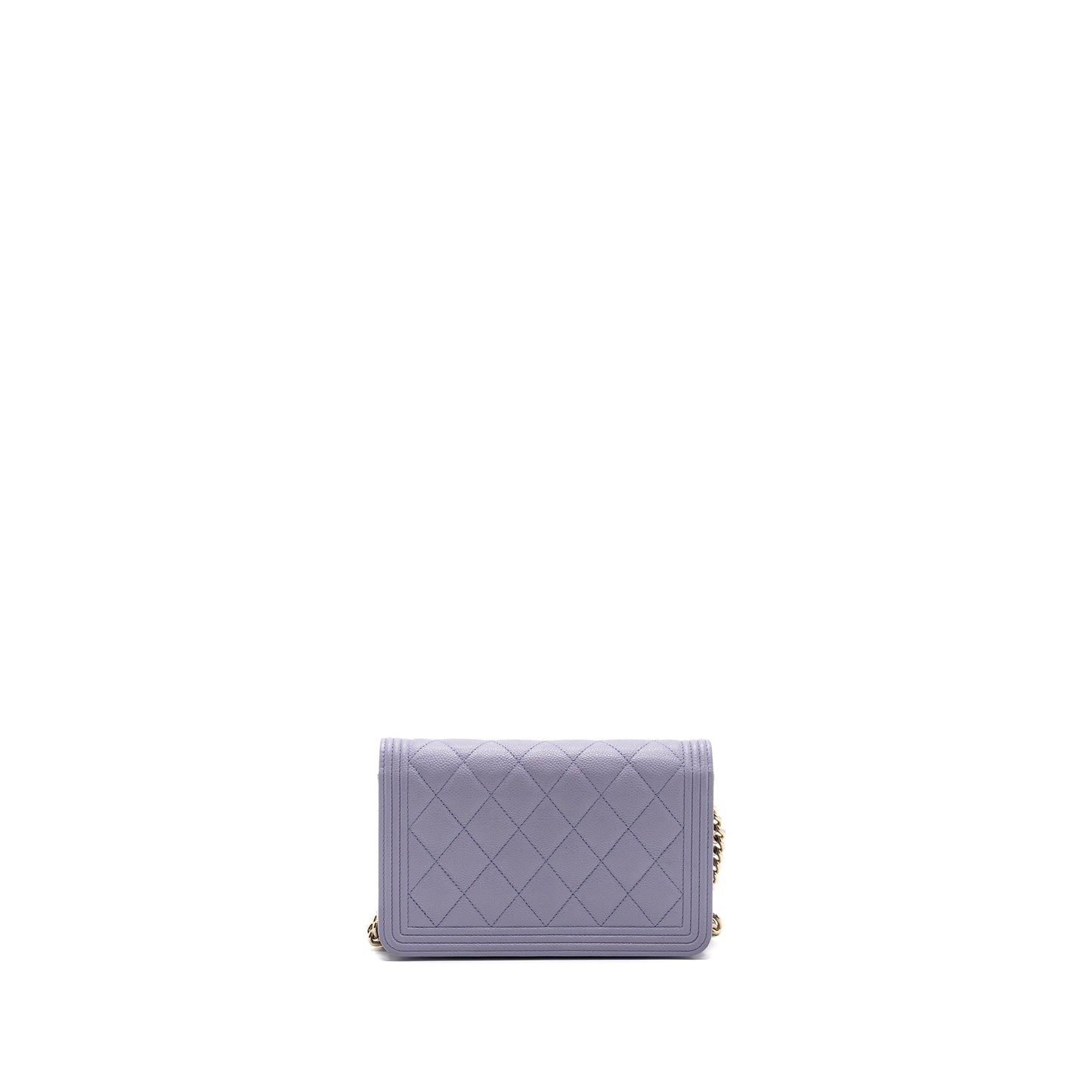 Chanel boy wallet on chain caviar lialic / light purple L (microchip)