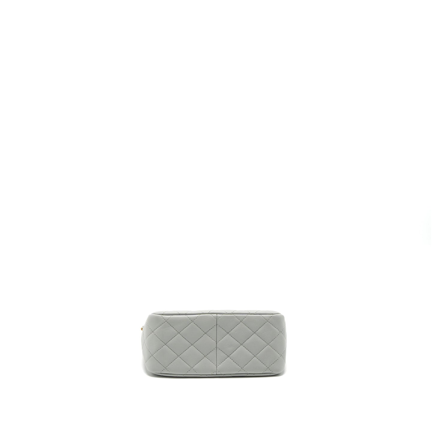 Chanel Pearl Crush Hobo Bag Lambskin Light Grey Brushed  (Microchip)