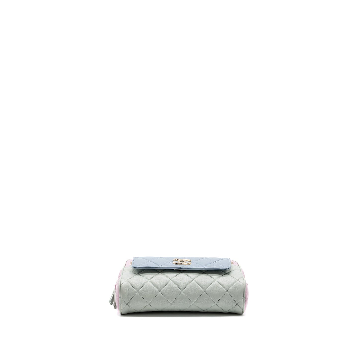 Chanel small camera bag goatskin multicolor green / blue / pink L