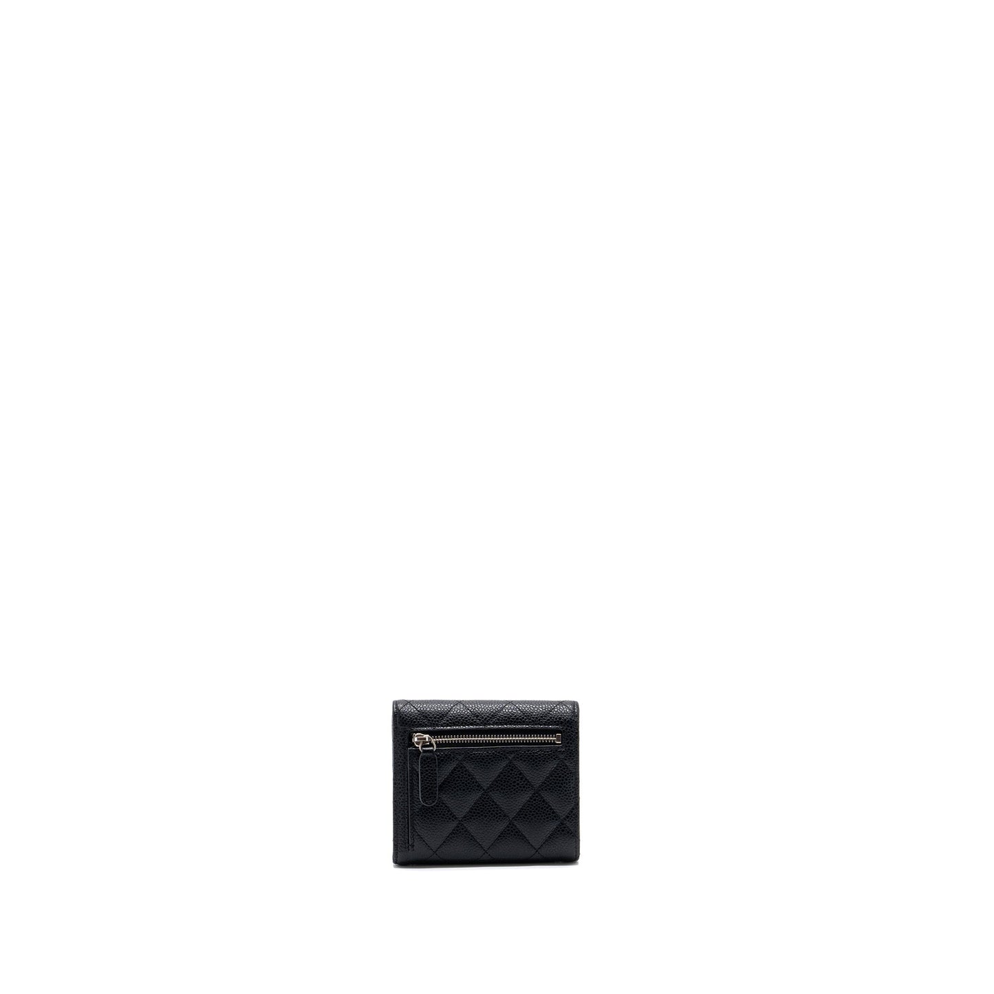 Chanel classic compact wallet caviar black
