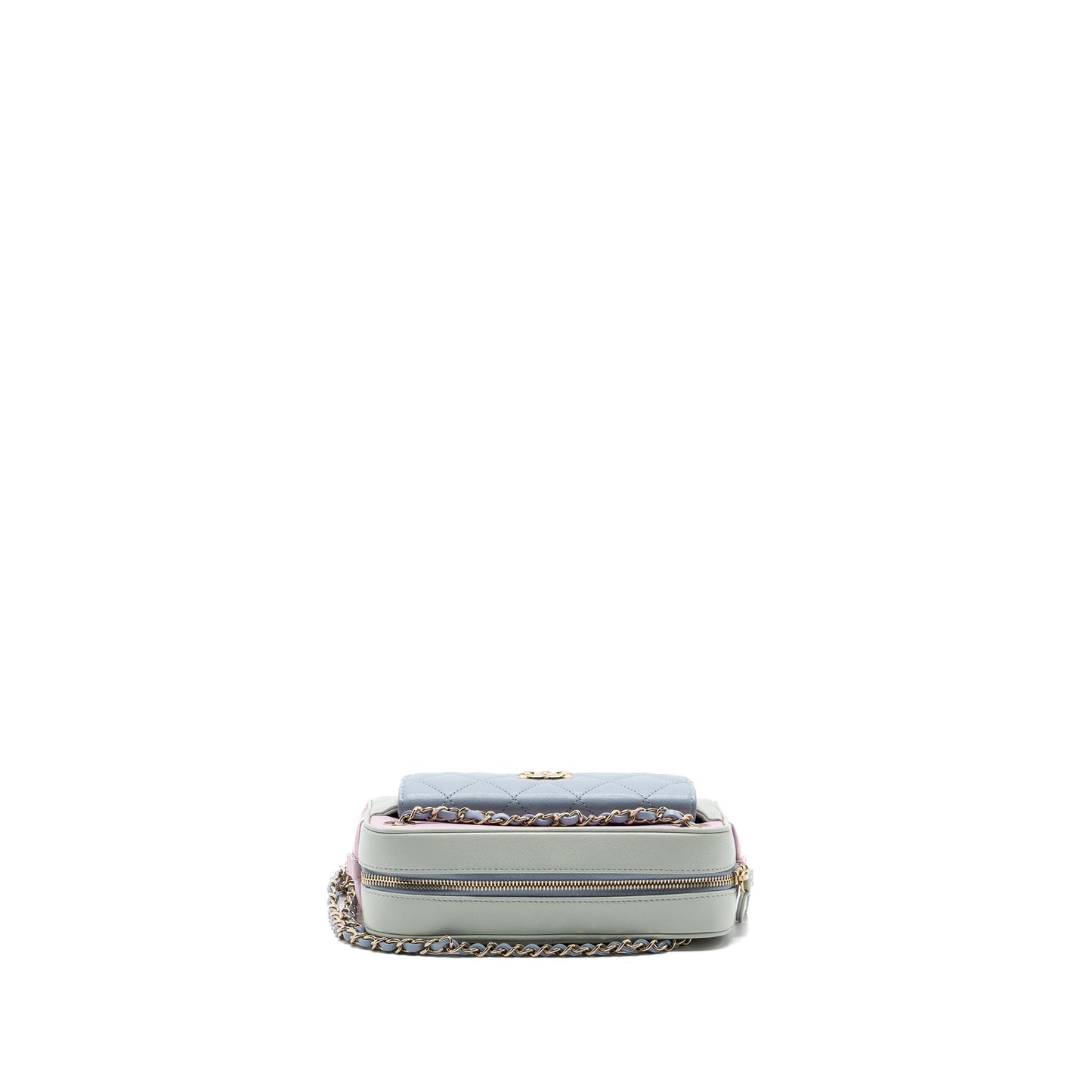 Chanel small camera bag goatskin multicolor green / blue / pink L