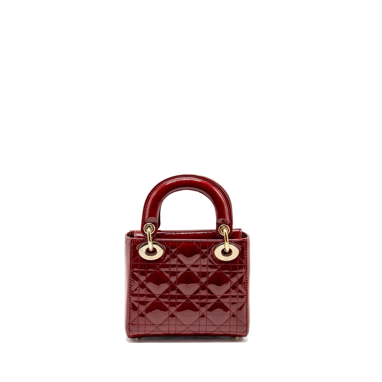 Dior Mini Lady dior patent leather red