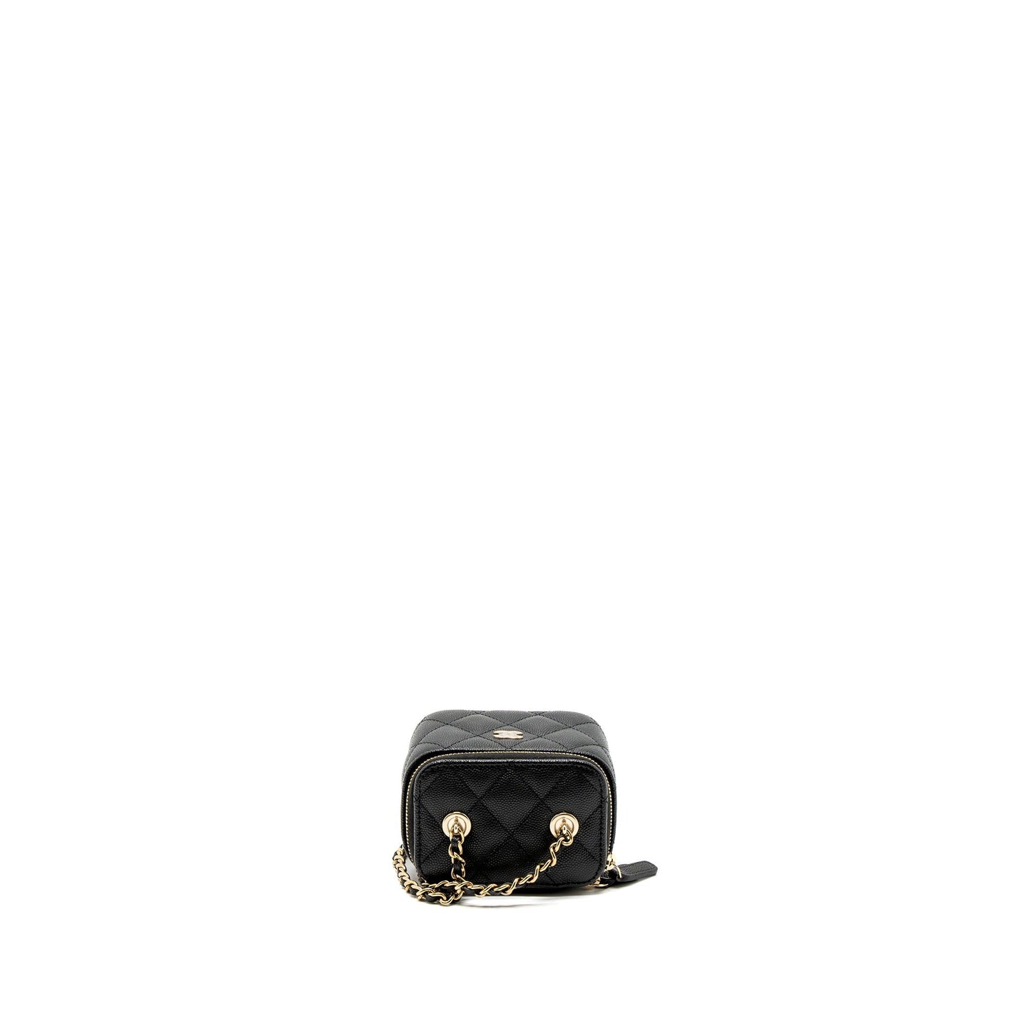 Chanel Mini Vanity with Chain Caviar Black L (Microchip)
