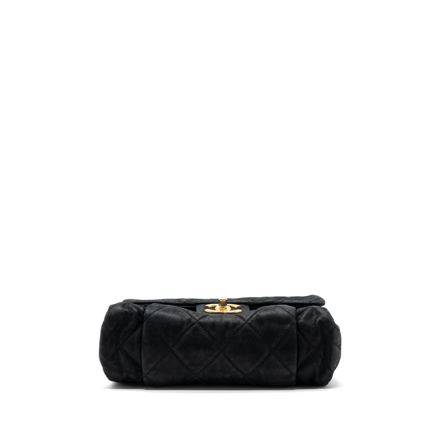 Chanel quilted seasonal flap bag Calfskin Iridescent black with