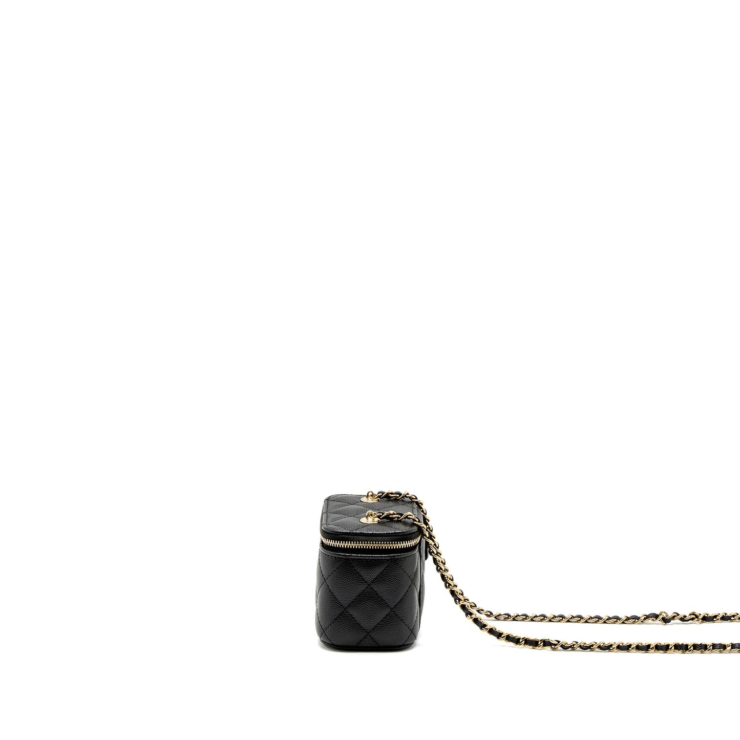 Chanel Mini Vanity with Chain Caviar Black L (Microchip)
