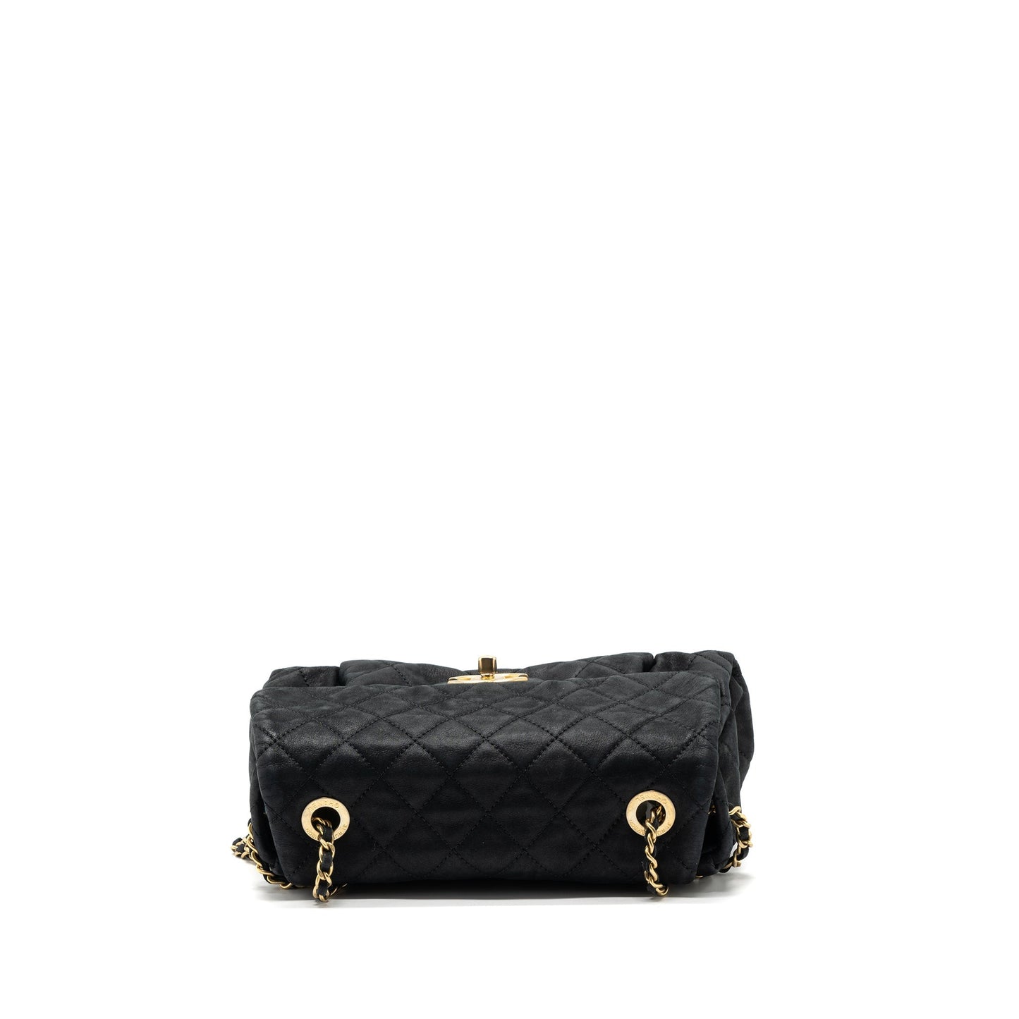 Chanel quilted seasonal flap bag Calfskin Iridescent black with