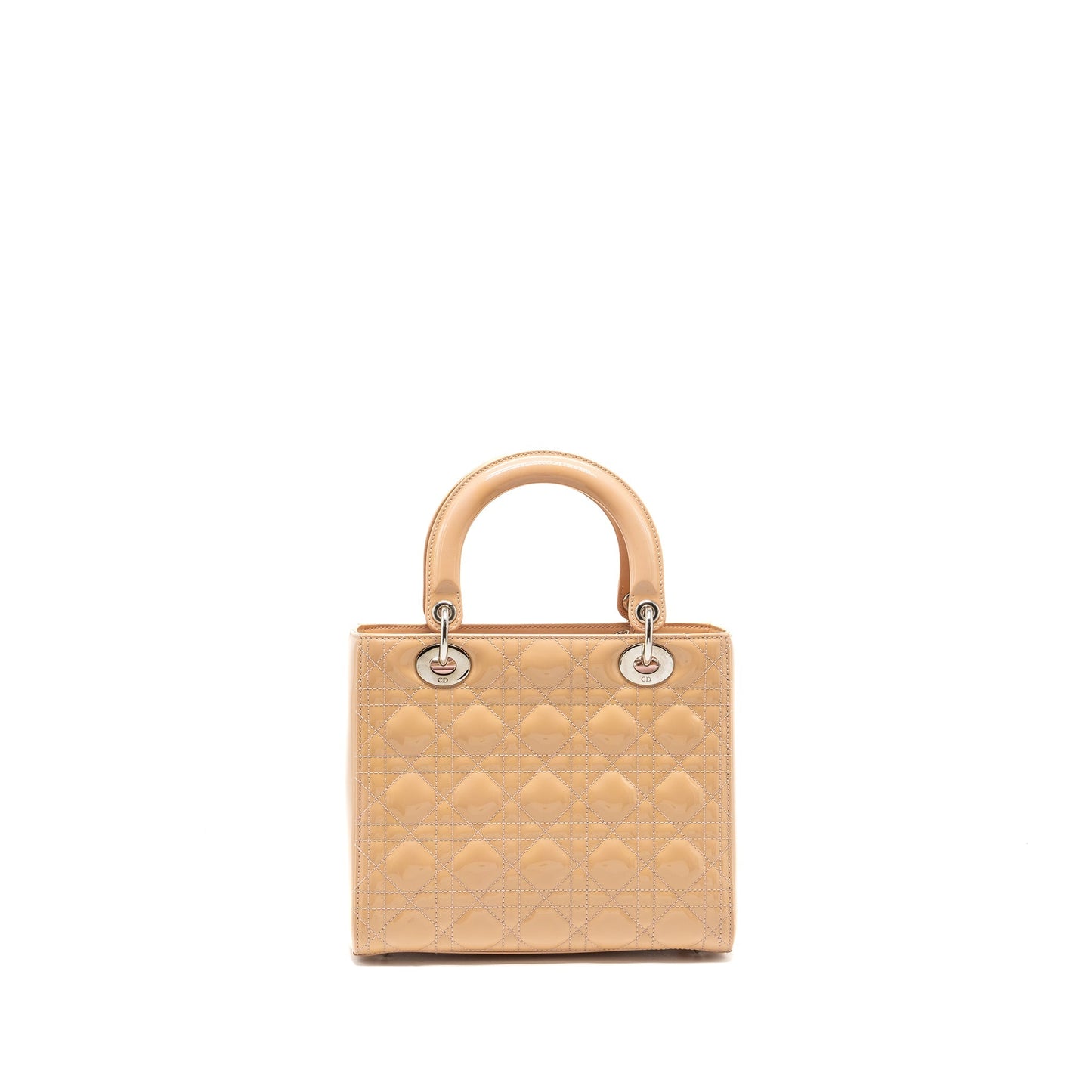 Dior Medium Lady Dior patent light pink
